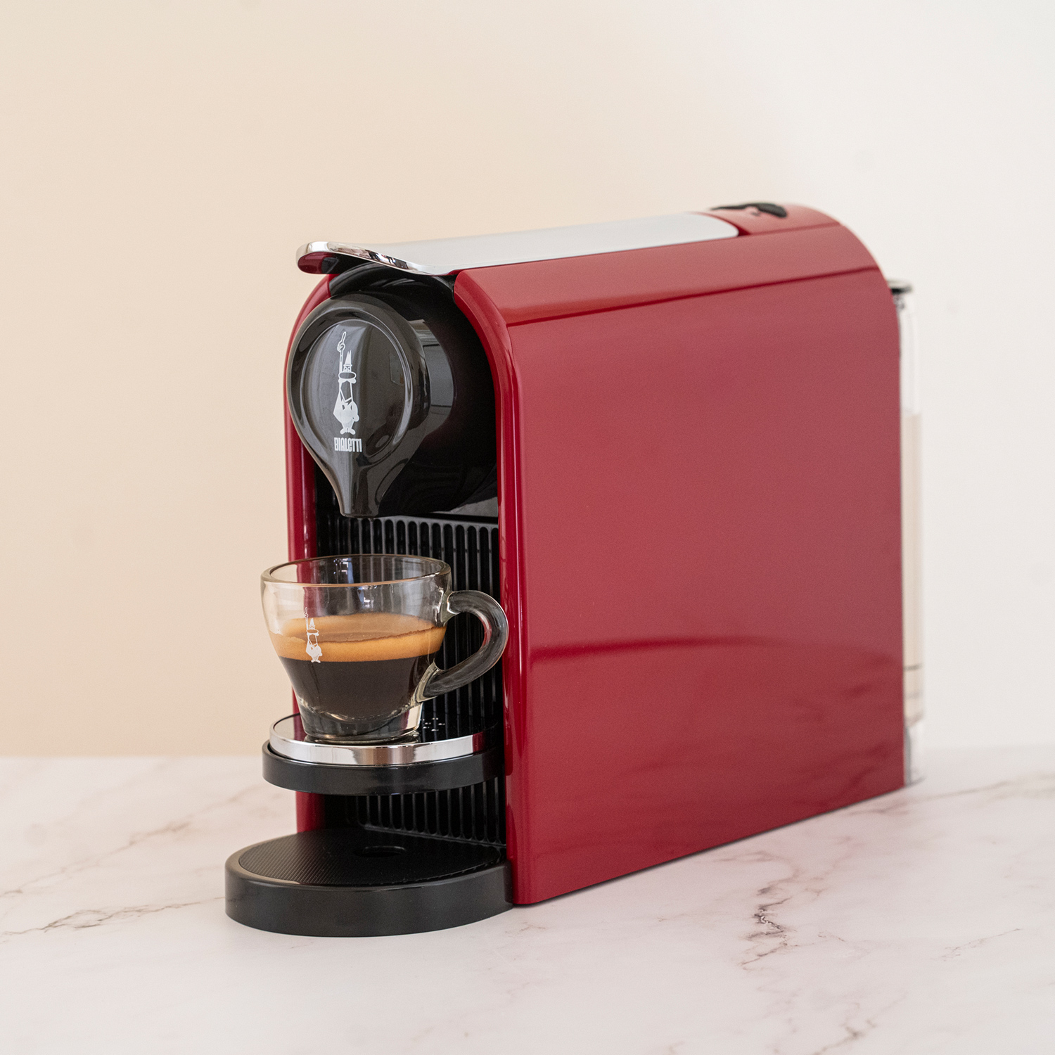 Bialetti - Capsule Coffee Maker Gioia Plus - Red + 48 capsule NAPOLI