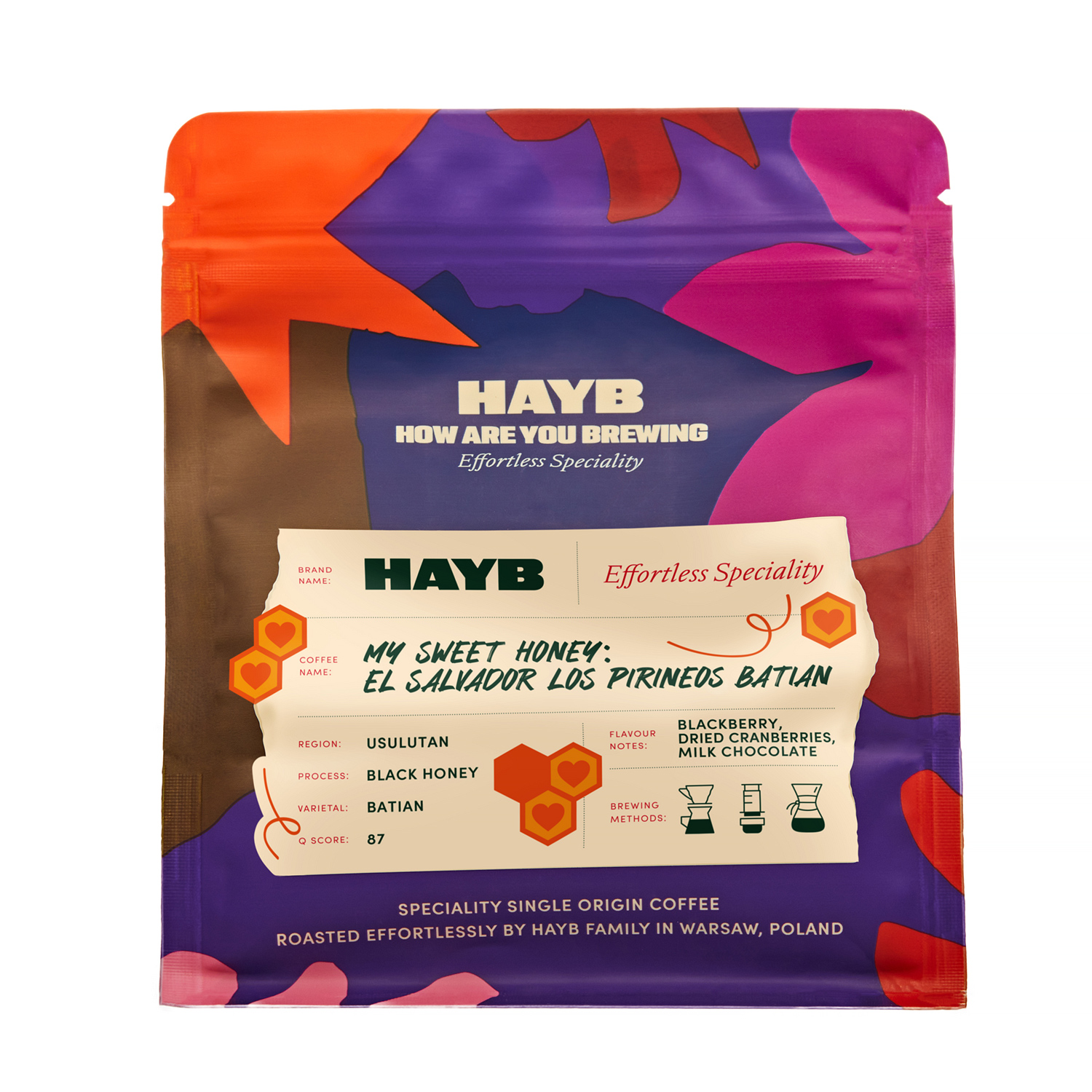 HAYB - My Sweet Honey: El Salvador Los Pirineos Batian Black Honey Filter 250g