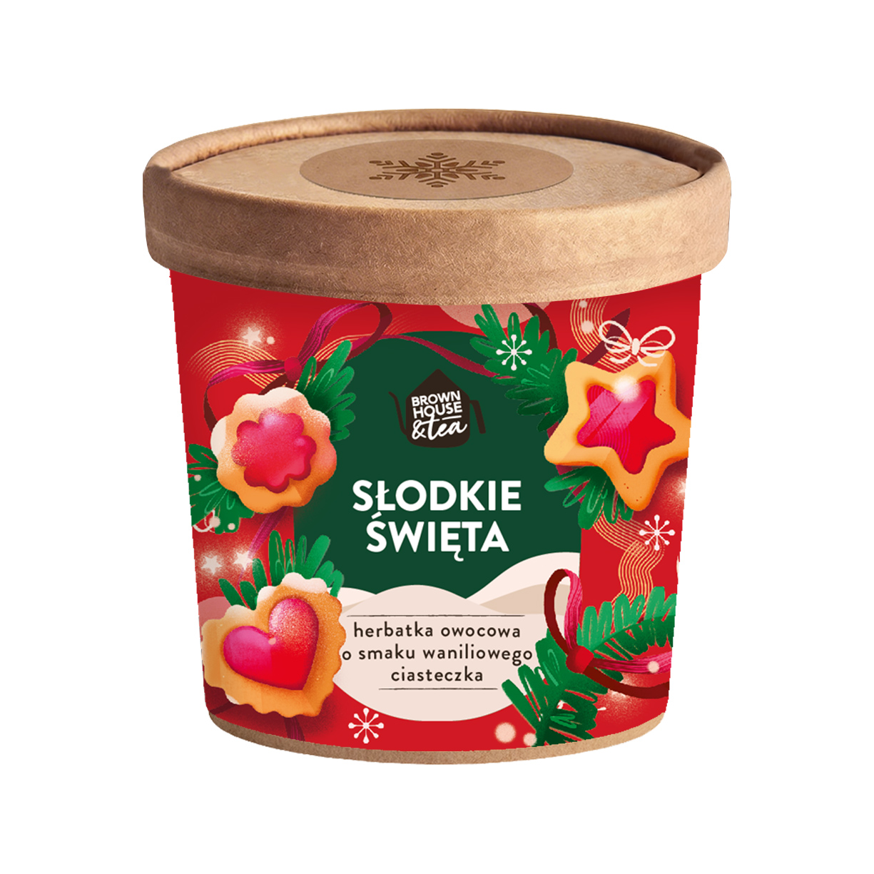 Brown House & Tea - Herbatka korzenna o smaku waniliowego ciasteczka Słodkie Święta 50 g
