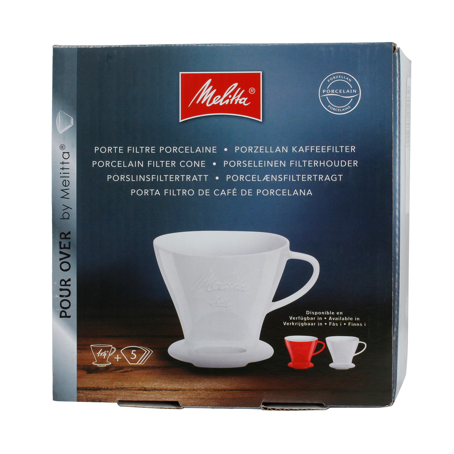 Melitta porcelanowy dripper do kawy 1x4 - Czerwony