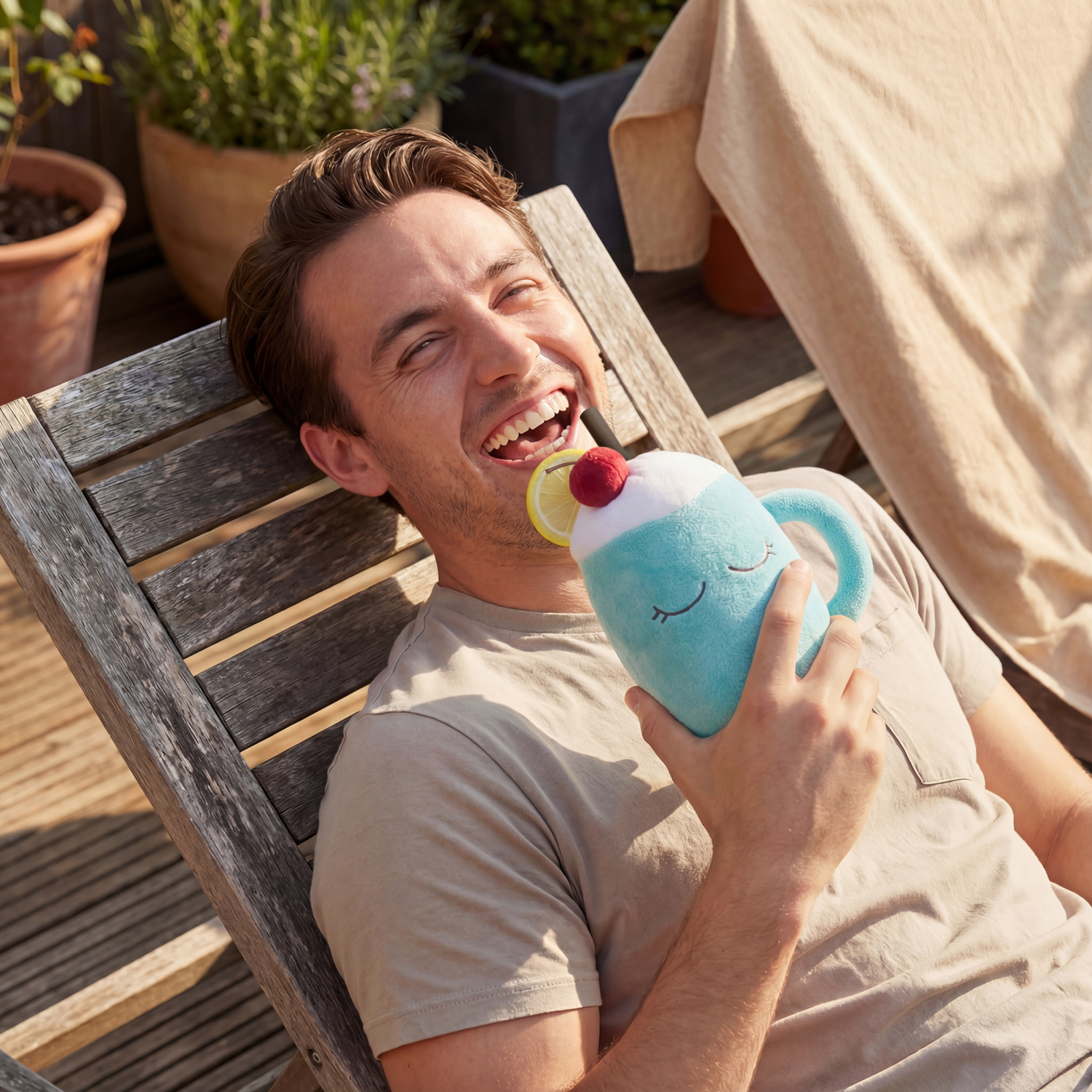 Asobu - Fuzzie Pina - Kubek termiczny z pokrowcem pluszowym 360ml