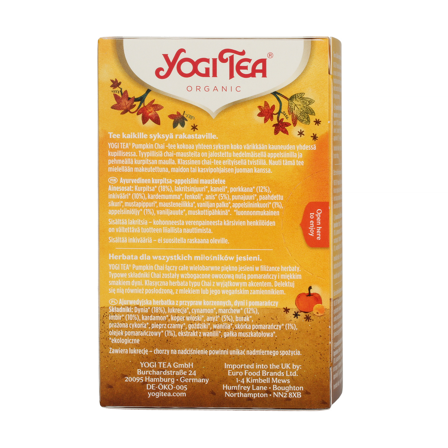 Yogi Tea - Pumpkin Chai - 17 Tea Bags