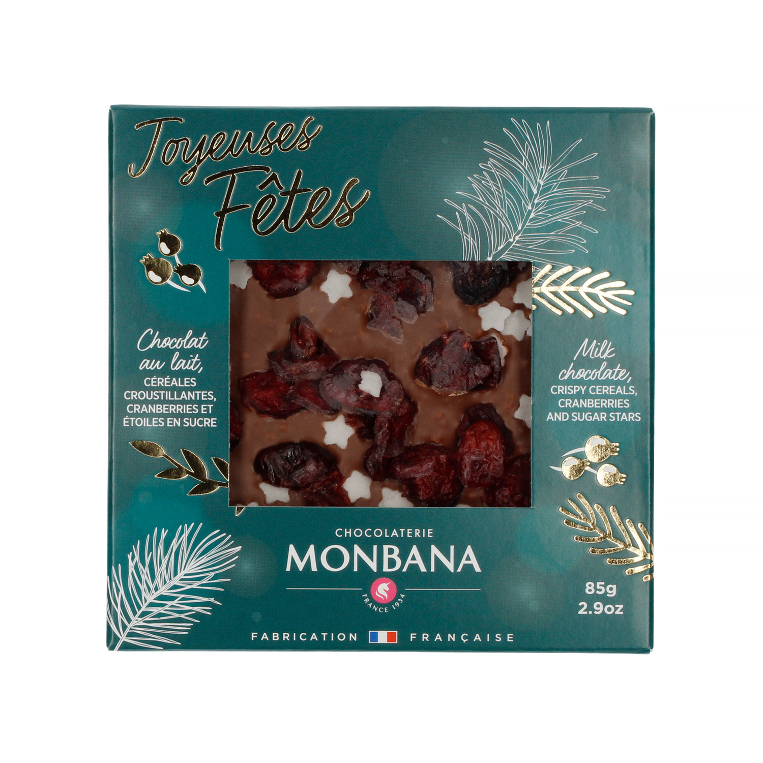 Monbana Christmas Milk Chocolate 85g
