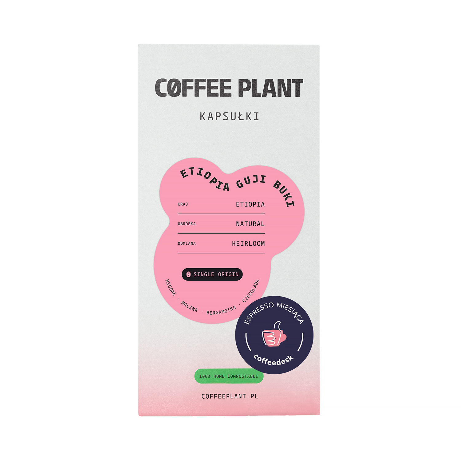 ESPRESSO MIESIĄCA: COFFEE PLANT - kawa w kapsułkach Etiopia Guji Buki Natural - 10 kapsułek