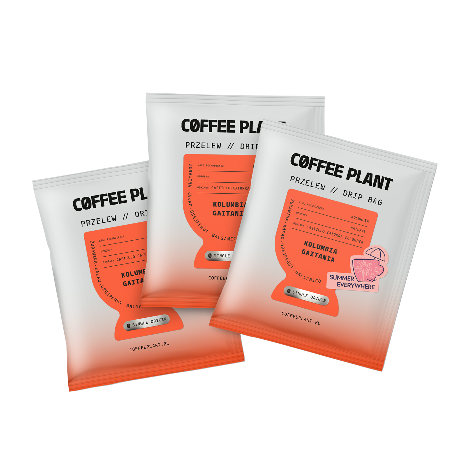COFFEE PLANT - kawa w saszetkach Kolumbia Gaitania Summer Everywhere - 10 saszetek 11 g