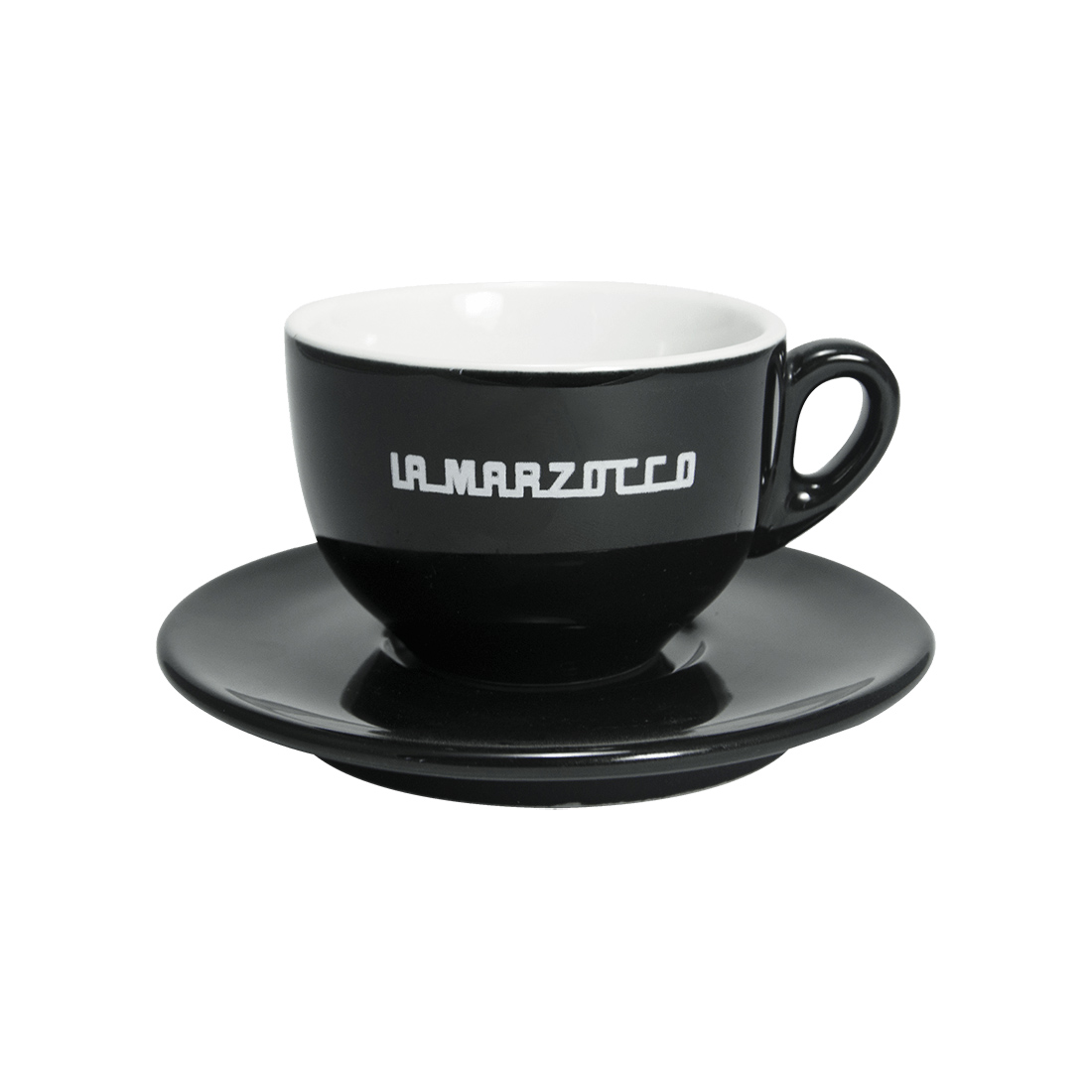 La Marzocco - Linea Set of 6 Cappuccino Cups and Saucers 210 ml - Black