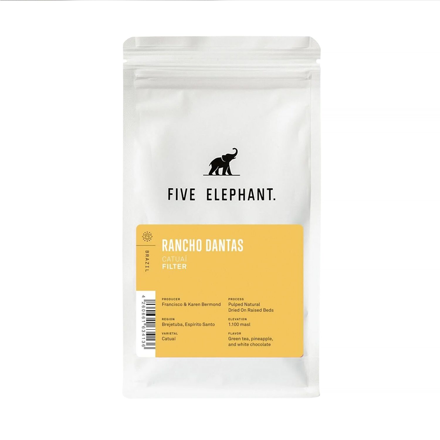 Five Elephant - Brazil Rancho Dantas Pulped Natural Filter 250 g