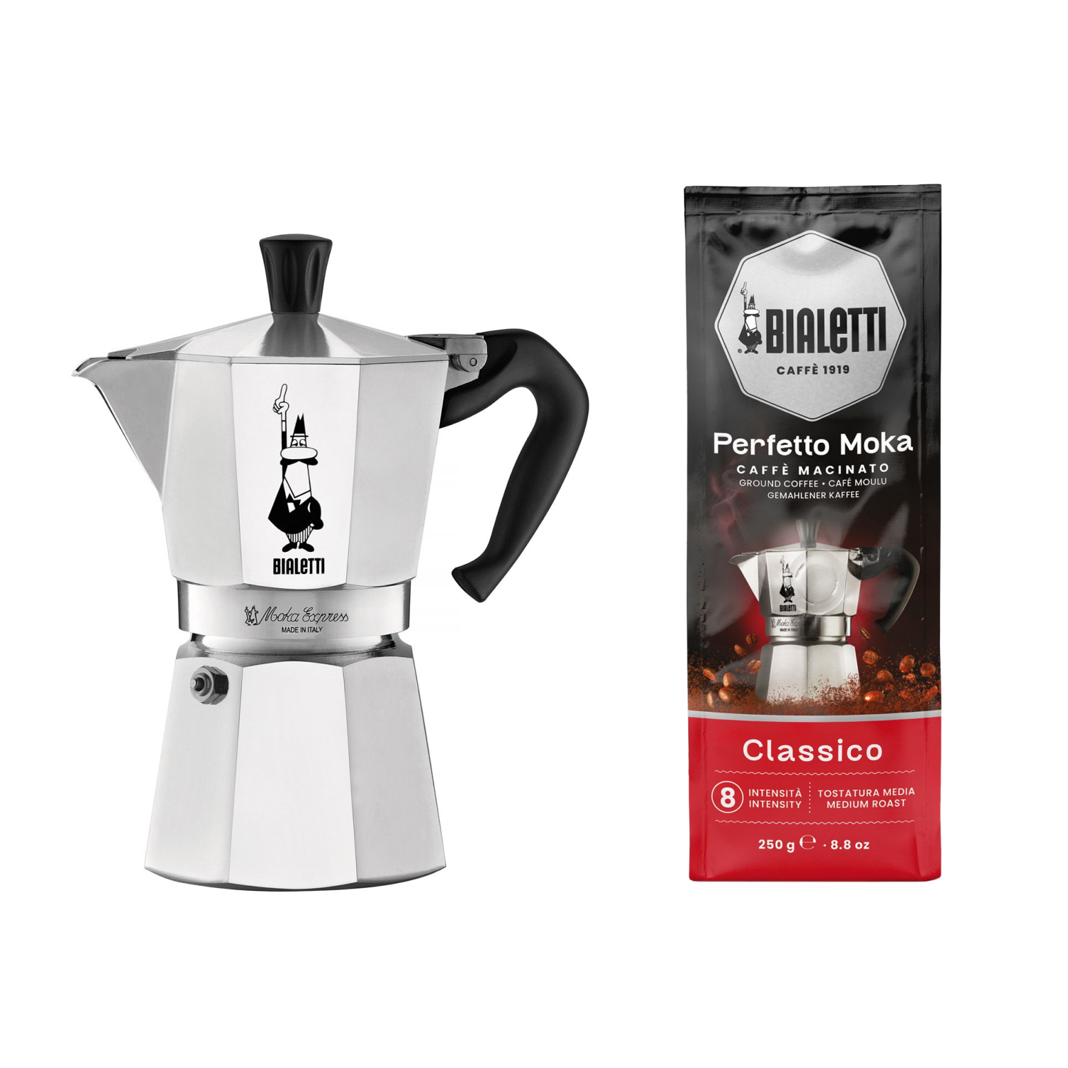 Zestaw Moka Express 6tz + kawa Perfetto Moka Classico