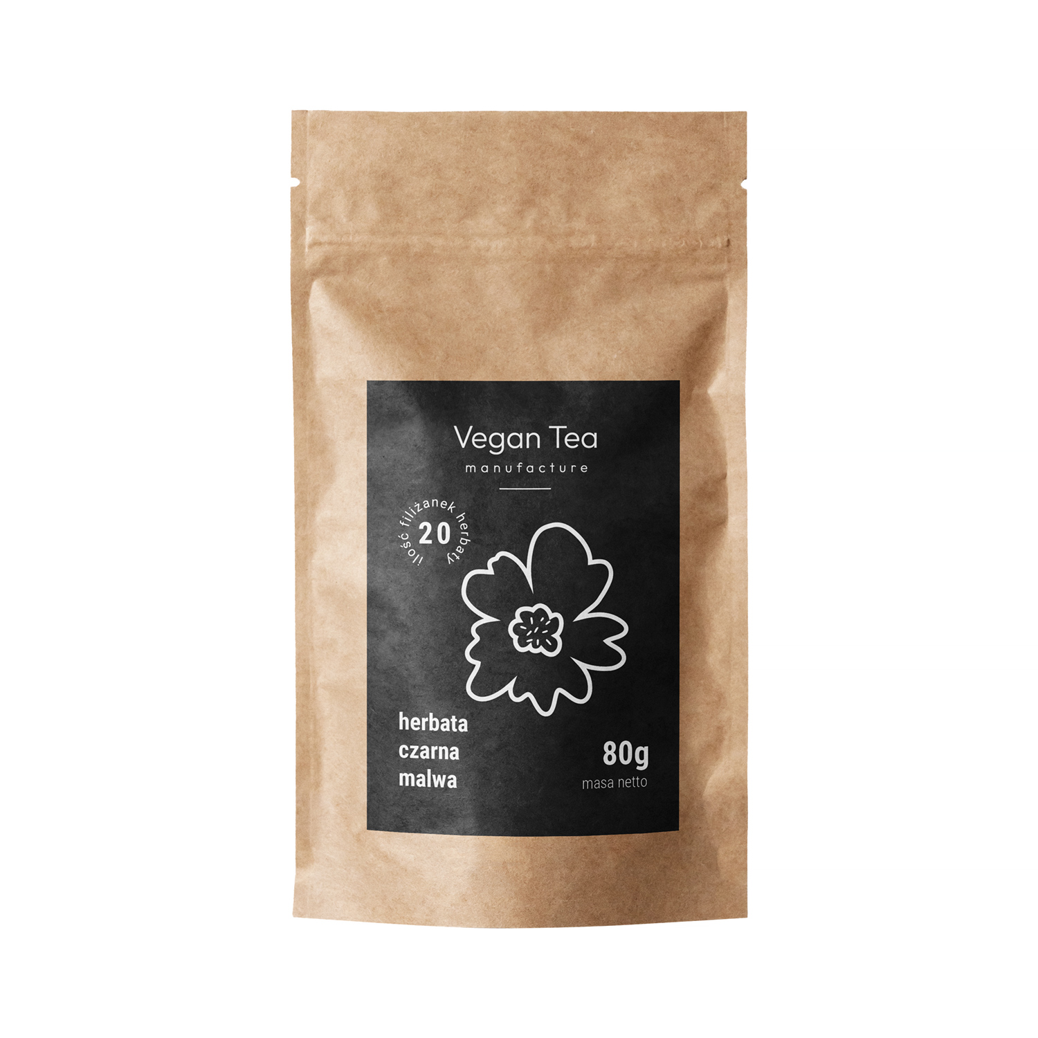 Vegan Tea - herbata czarna sypana Czarna Malwa opakowanie uzupełniające 80 g