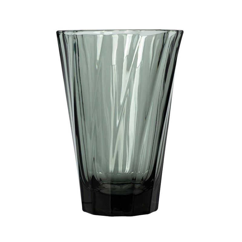 Loveramics - Twisted Latte Glass 360ml - Black