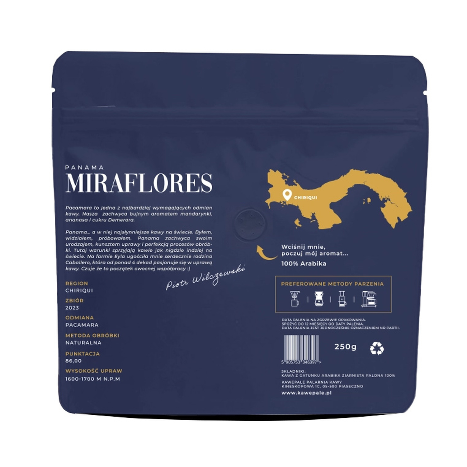 KawePale - Panama Miraflores Natural Filter 250g