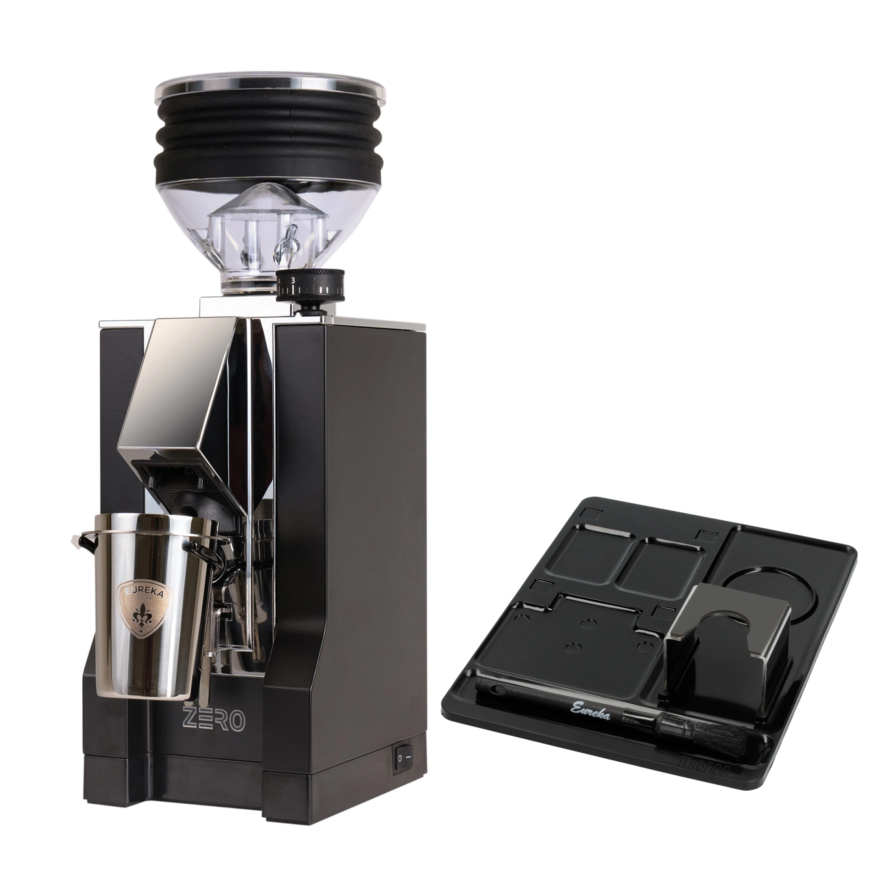 Zestaw młynek Eureka MIGNON ZERO 16CR czarny mat + mata pod młynek