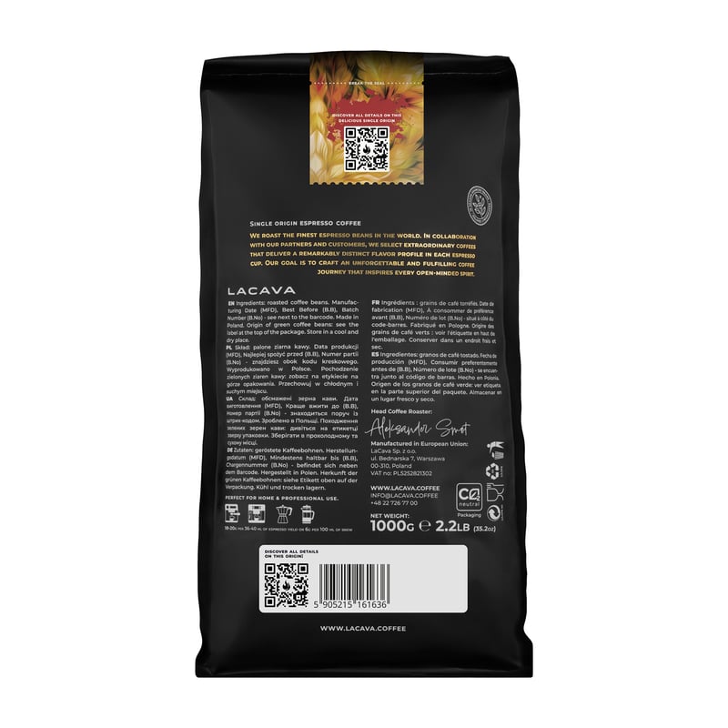 LaCava - Salwador El Cocal Anaerobic Natural Espresso 1kg