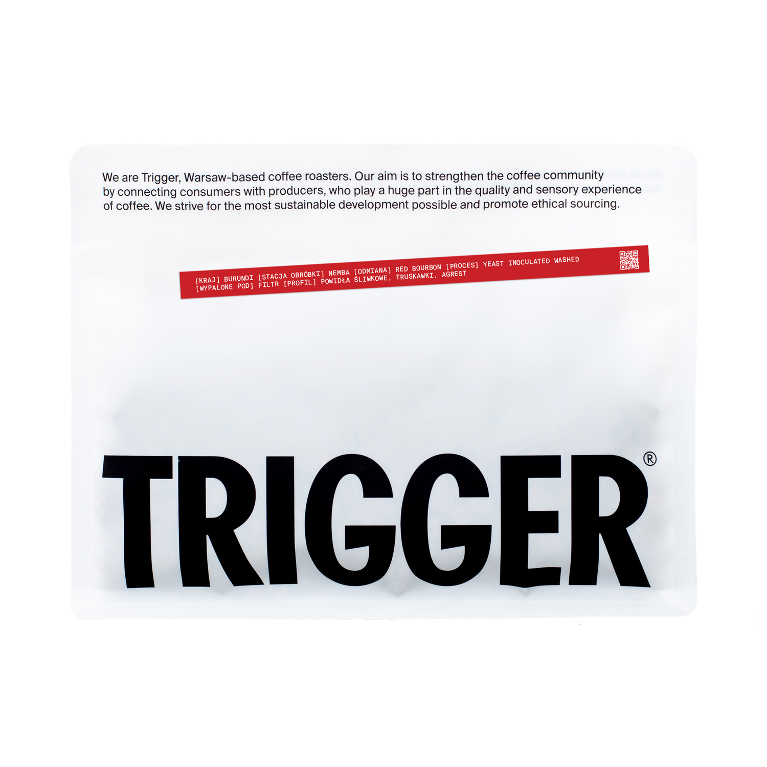 Trigger - kawa ziarnista Burundi Nemba Yeast Inoculated Washed Filter 250 g