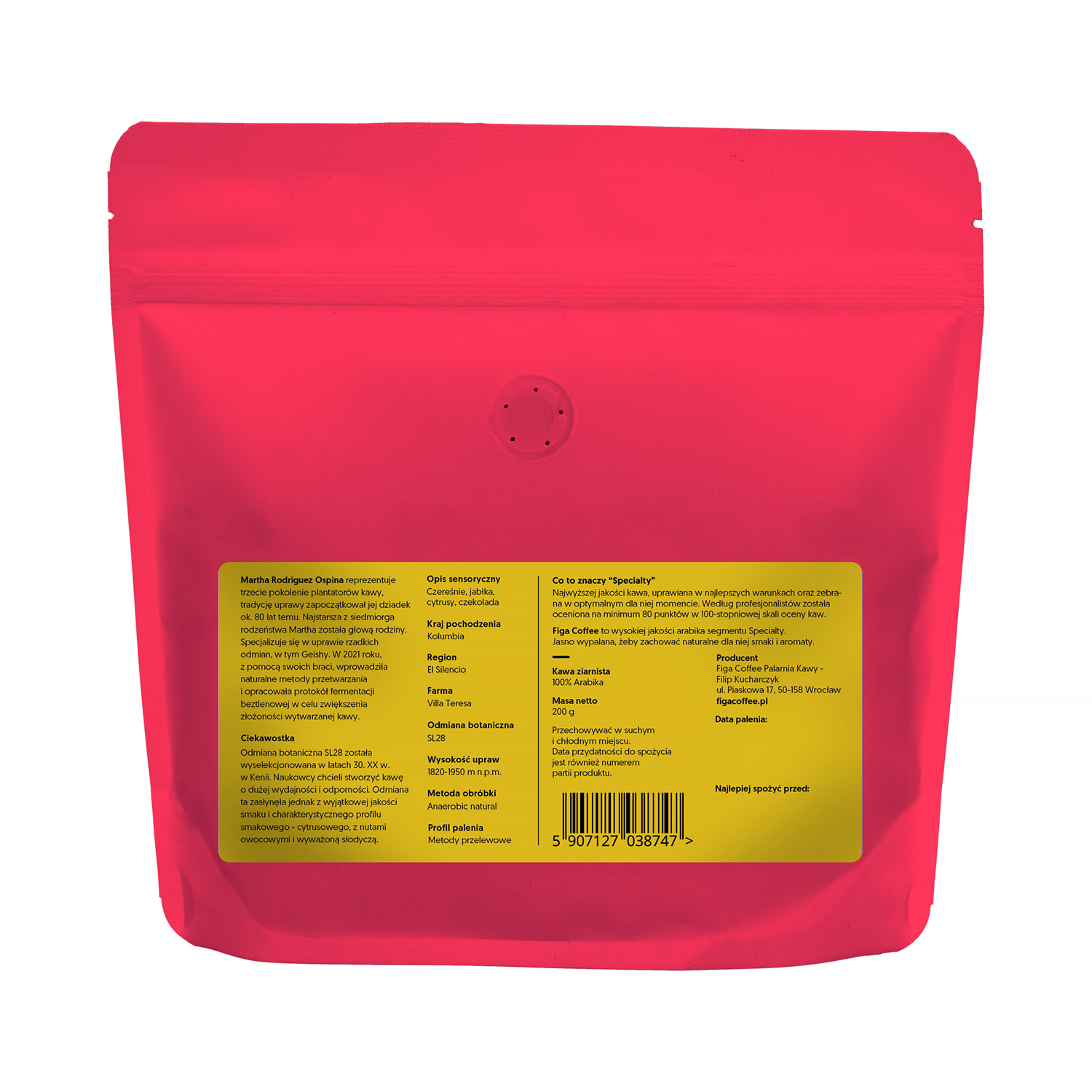 Figa Coffee - Colombia Villa Teresa Anaerobic Natural  Filter 200g