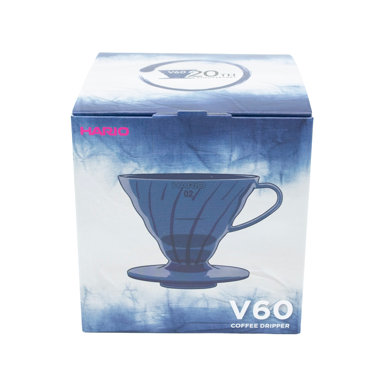 Hario - Dripper plastikowy V60-02 Aizome Blue niebieski