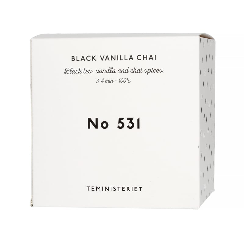TEA OF THE MONTH: Teministeriet - 531 Black Vanilla Chai - Loose Tea 100g - Refill