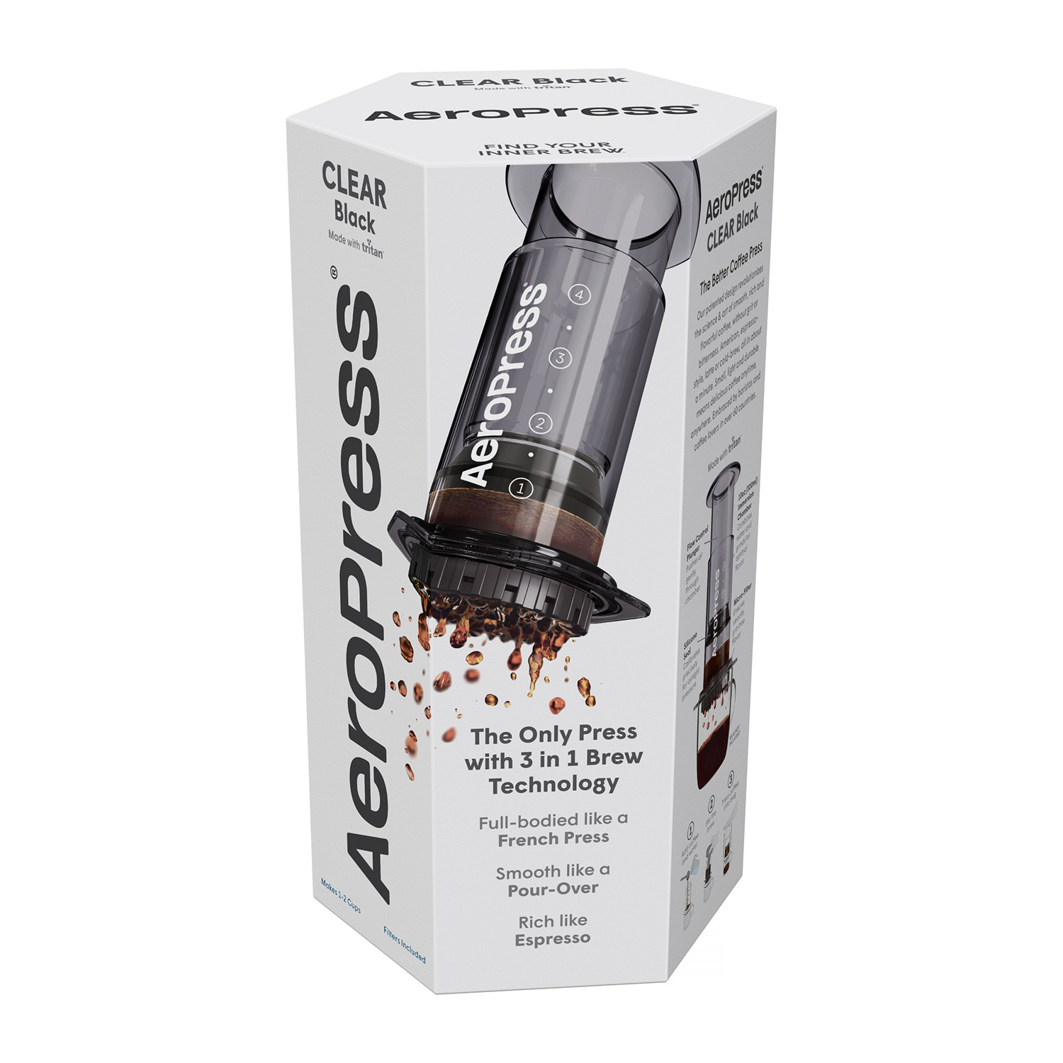 AeroPress Clear Black - Zaparzacz do kawy czarny