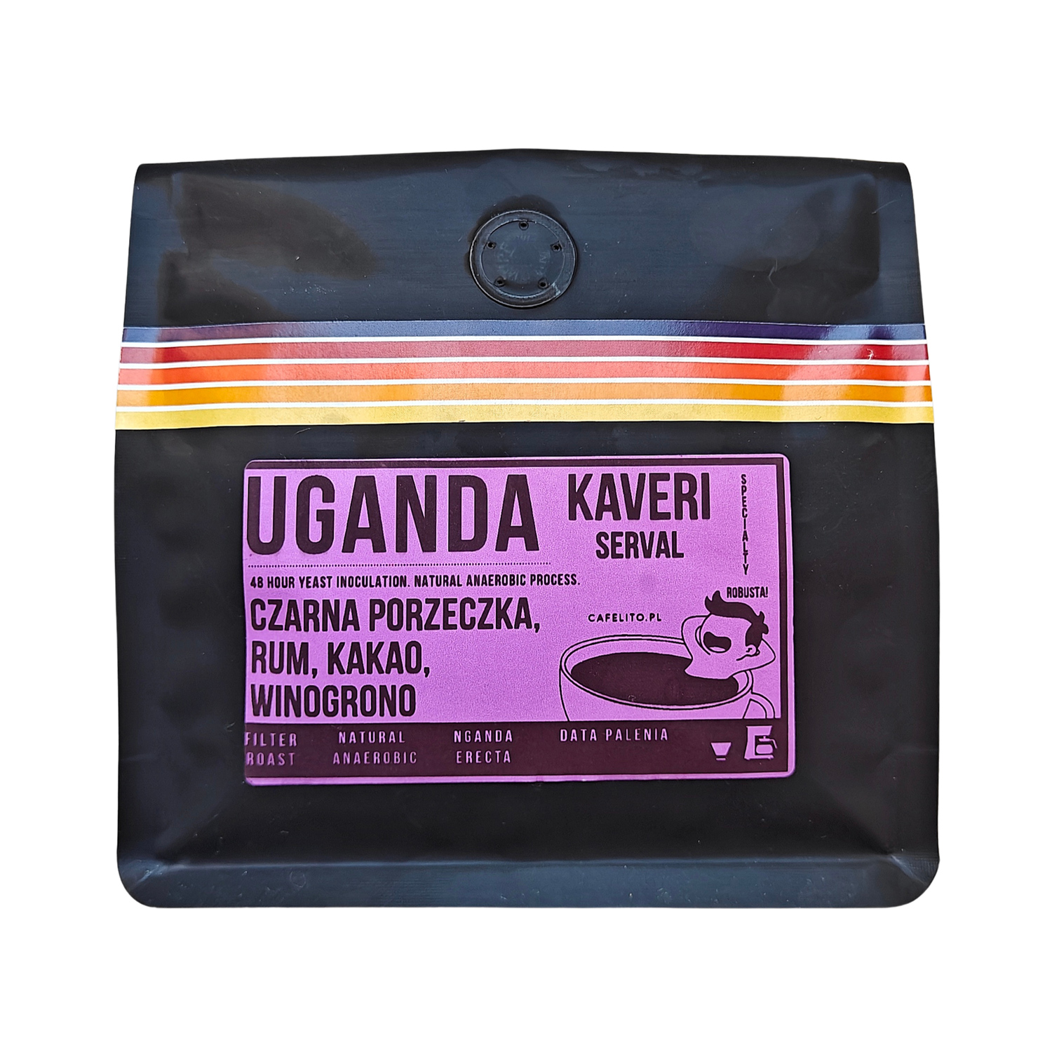 Cafelito - kawa ziarnista Uganda Kaweri Serval Natural Anaerobic Filter 250 g