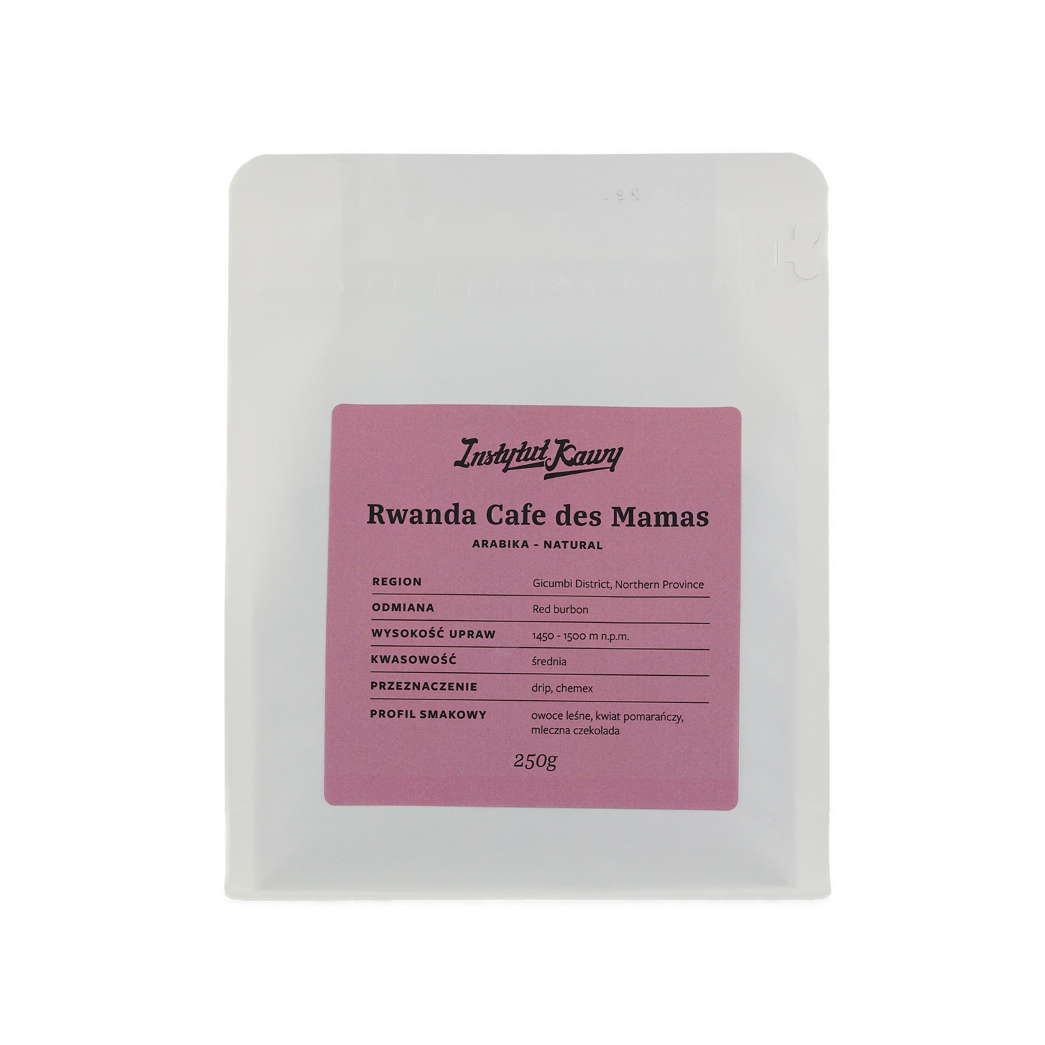 Instytut Kawy - Rwanda Cafe des Mamas Natural Filter 250g