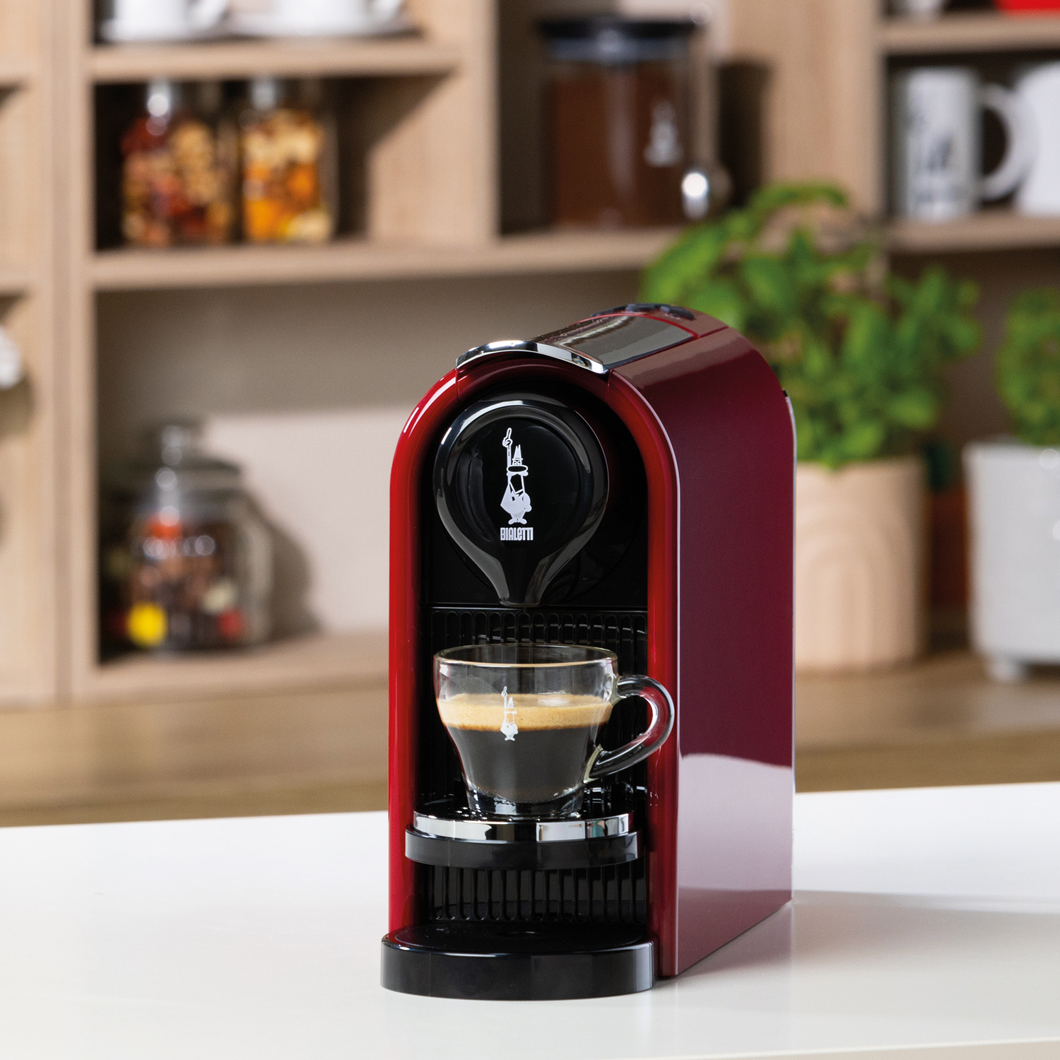 Bialetti - Capsule Coffee Maker Gioia Plus - Red + 48 capsule NAPOLI