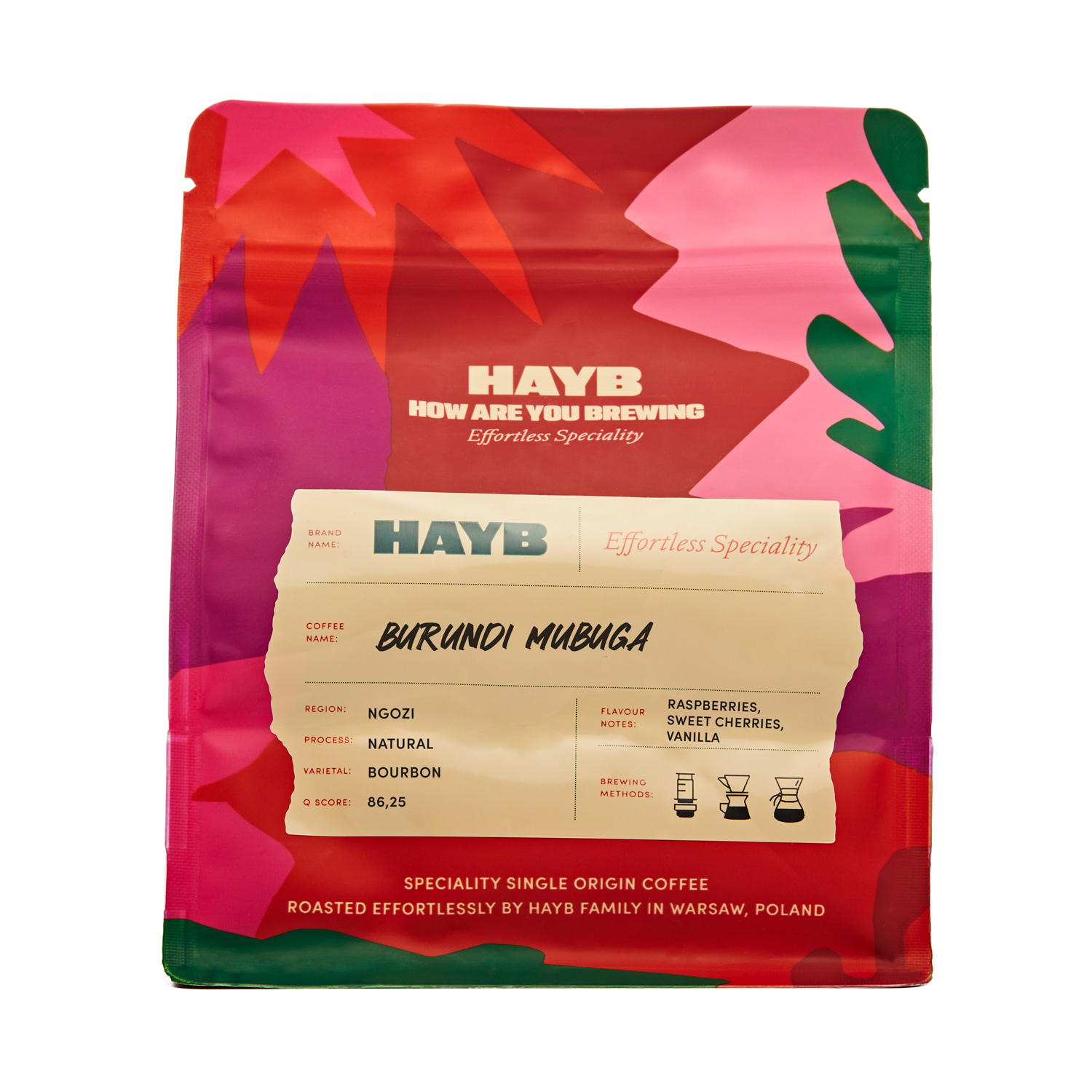 HAYB - kawa ziarnista Burundi Mubuga Natural Filter 250 g
