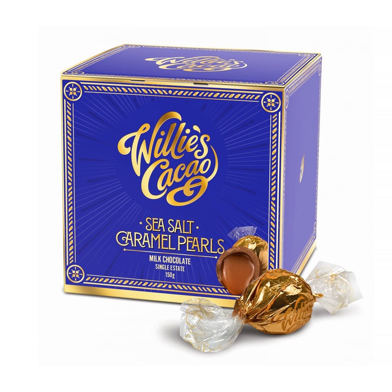 Willie's Cacao - Czekoladki - Sea Salt Caramel Milk Chocolate Pearls 150g
