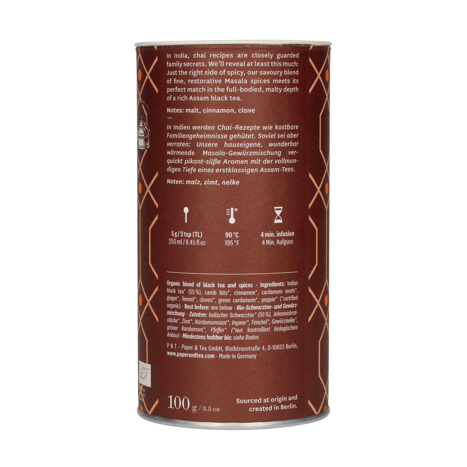 Paper & Tea - Hariman Classic Chai -  Herbata sypana - Puszka 100g