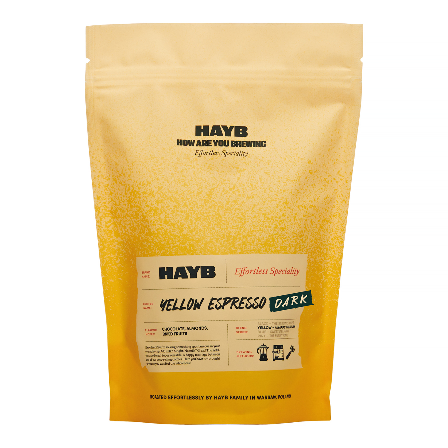 HAYB - kawa ziarnista Yellow Espresso Blend DARK 1 kg