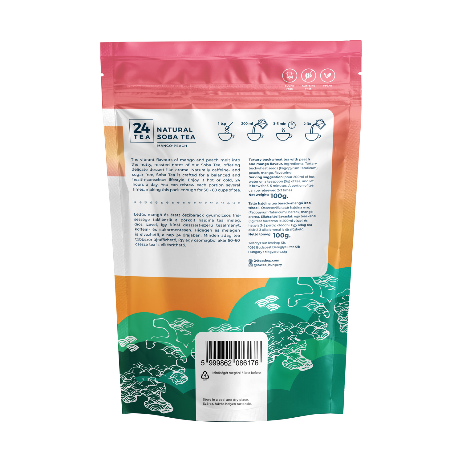 24Tea - Mango Peach Soba Tea 100 g