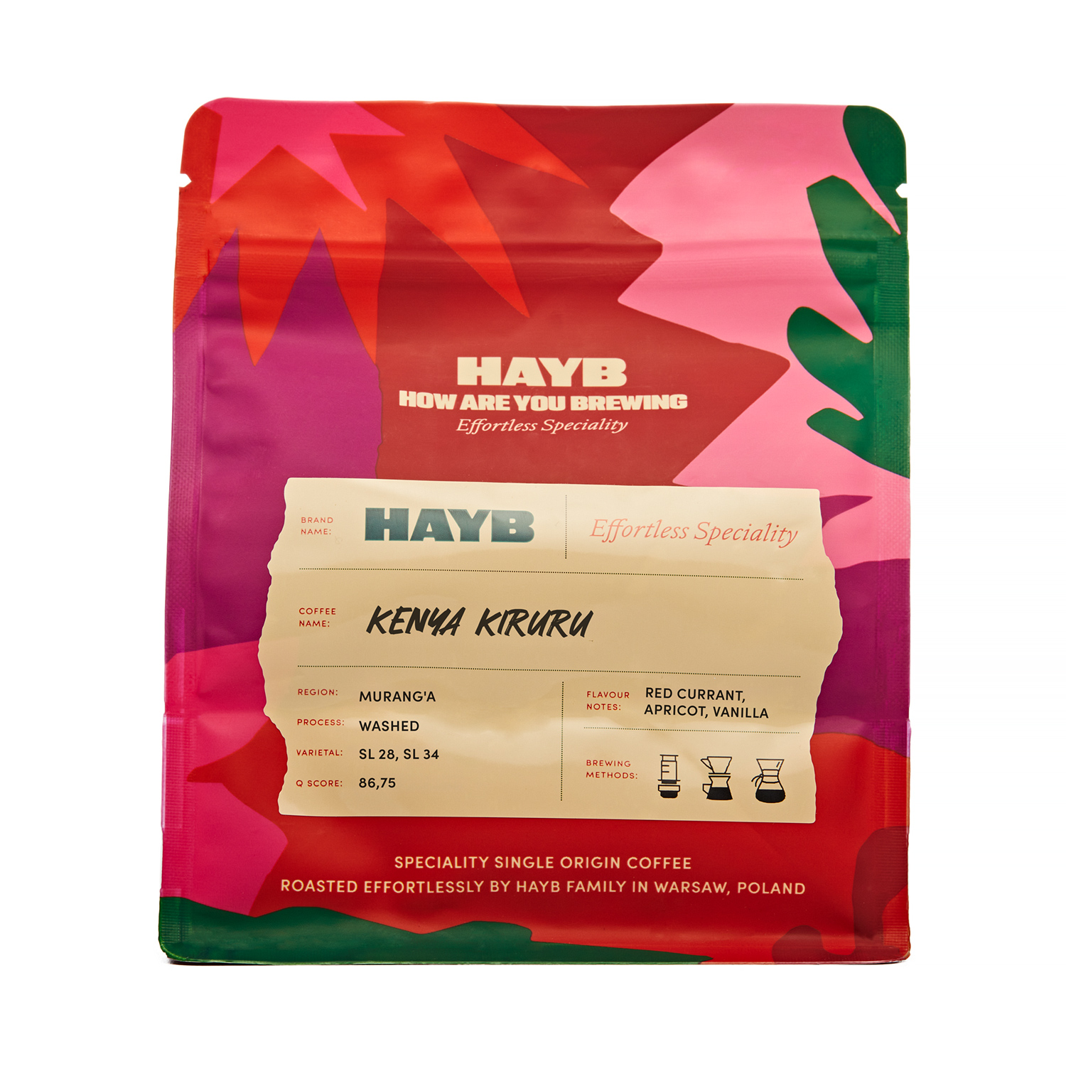 HAYB - kawa ziarnista Kenia Kiruru Washed Filter 250 g