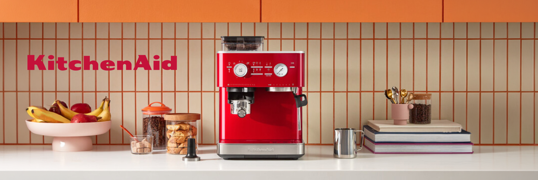 KitchenAid KES6551 — espresso machine with integrated grinder, inox