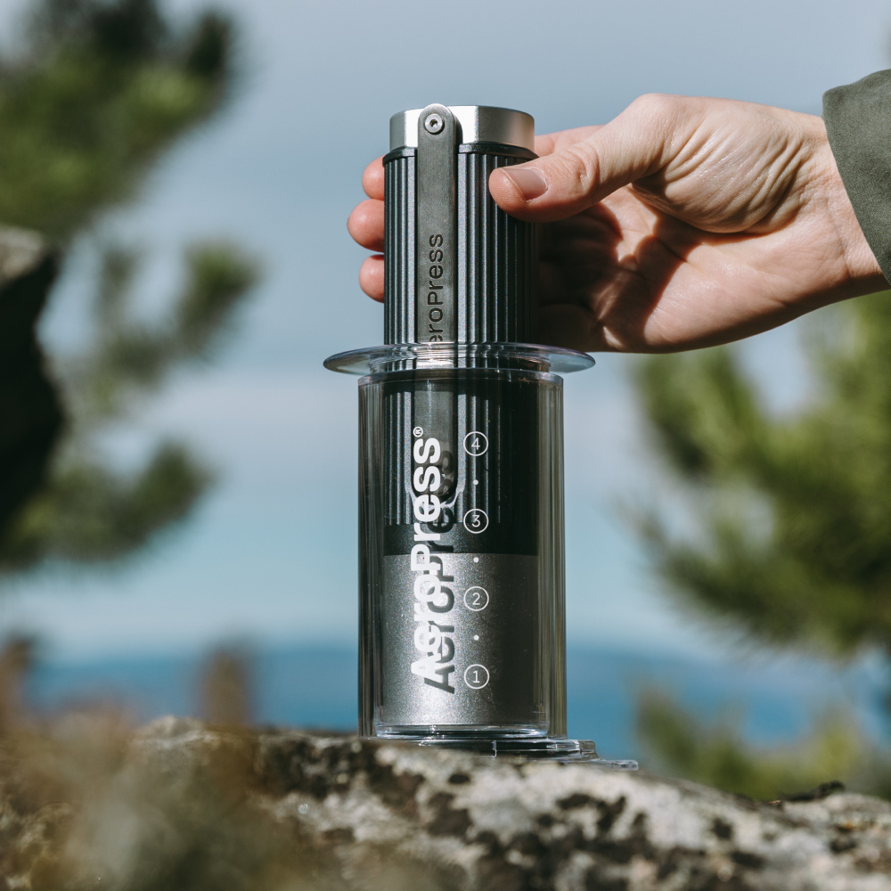 Aeropress - Manual grinder grey