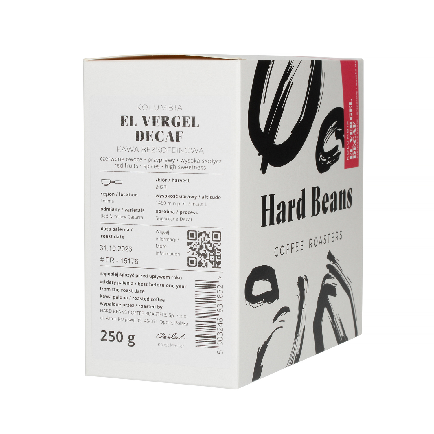 Hard Beans - Kolumbia El Vergel Decaf Espresso - Kawa bezkofeinowa 250g