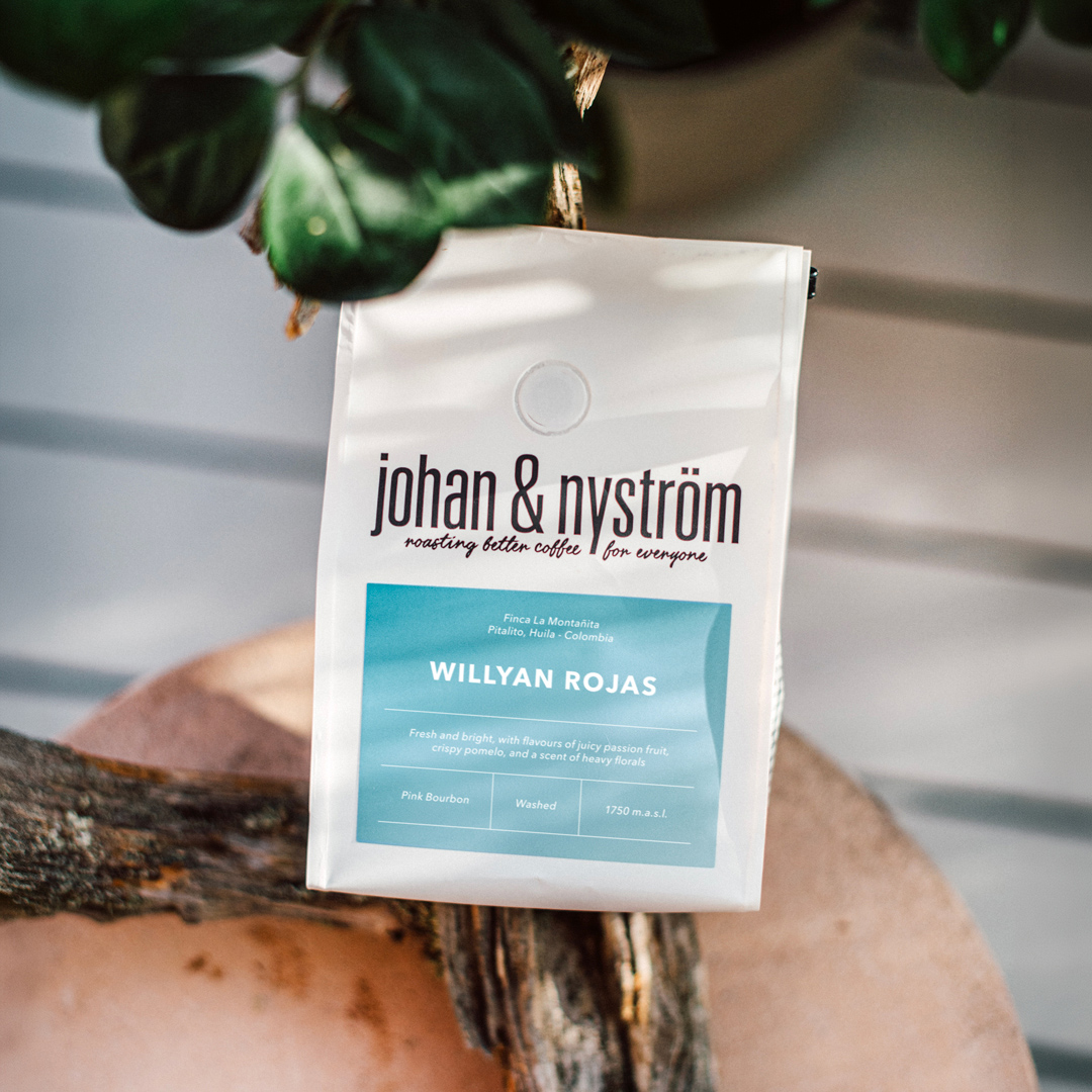 Johan & Nyström - kawa ziarnista Kolumbia Willyan Rojas Pink Bourbon Washed Filter 250 g