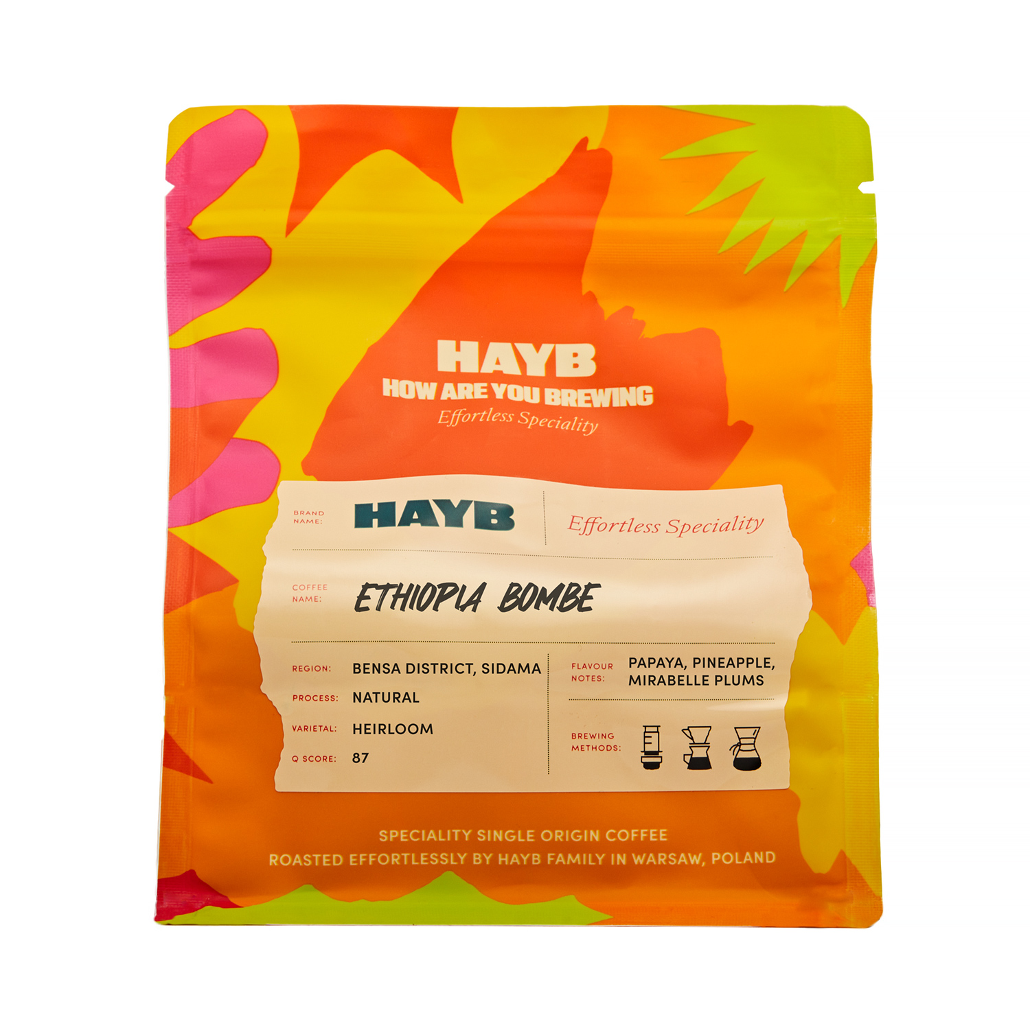 HAYB - kawa ziarnista Etiopia Sidama Bombe Natural Filter 250 g