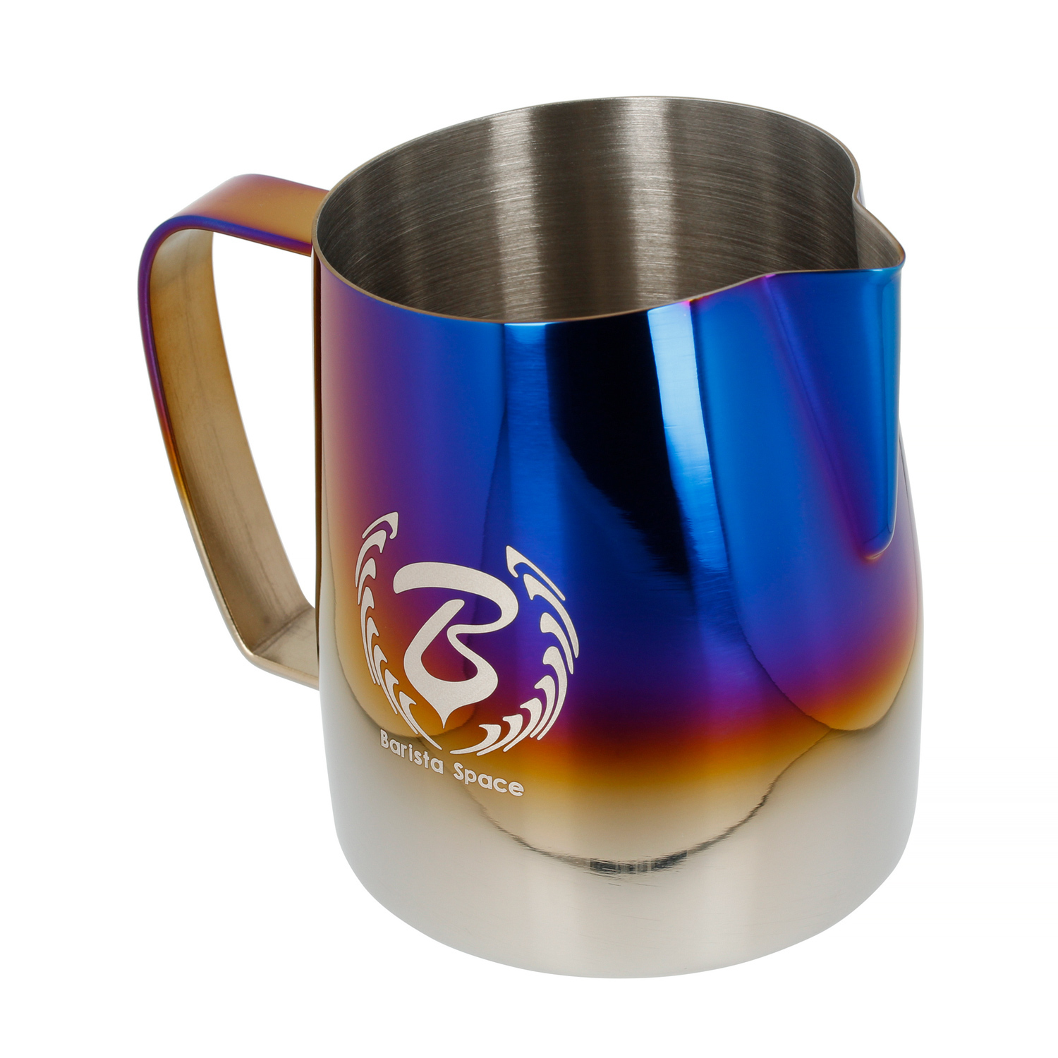 Barista Space - 450 ml Titanium Half Blue Milk Jug