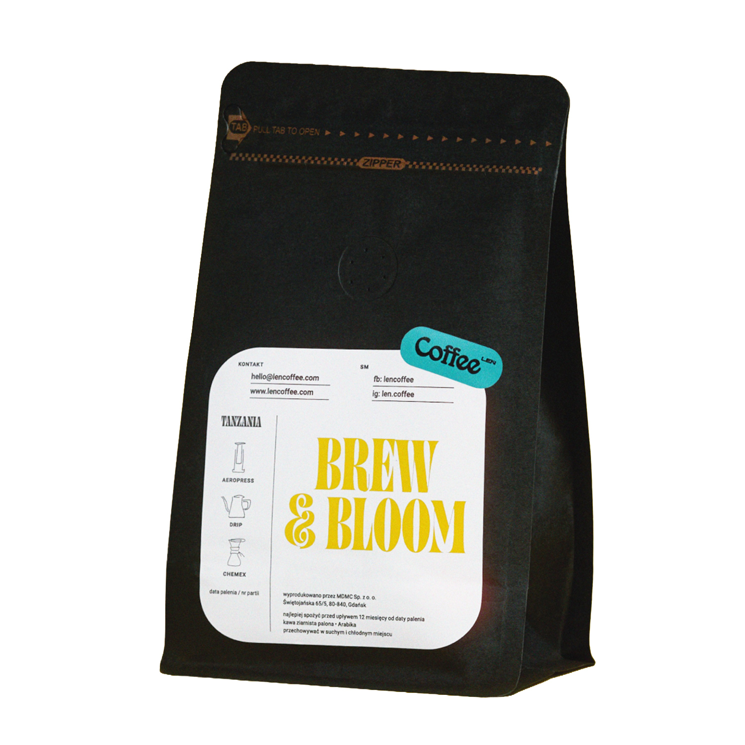 Leń Coffee - kawa ziarnista Tanzania Sambewe Natural Filter 250 g