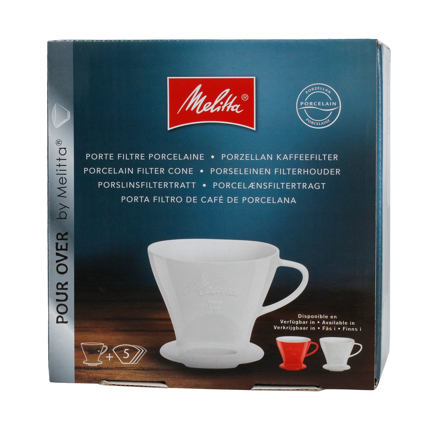 Melitta porcelanowy dripper do kawy 102 - Czerwony