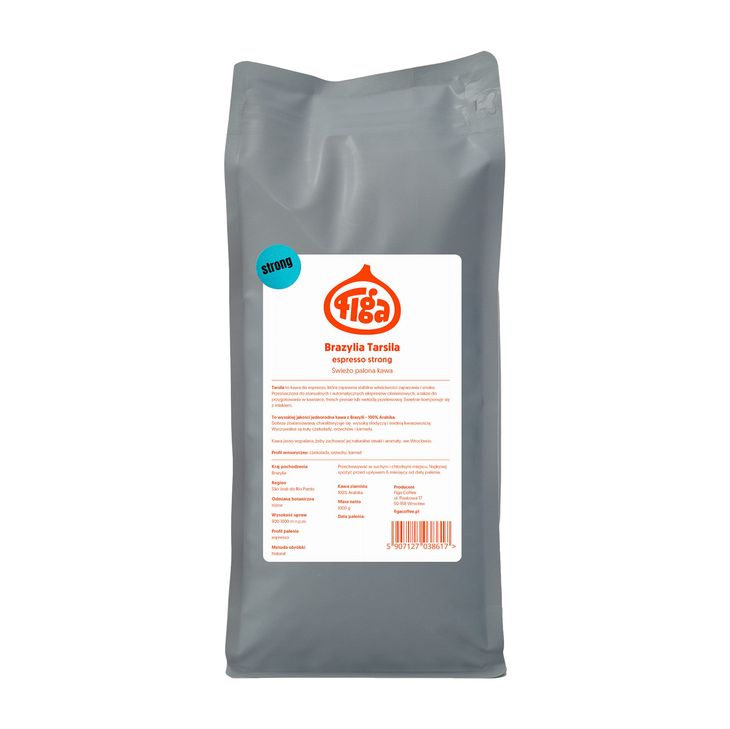 Figa Coffee - kawa ziarnista Brazylia Tarsila Natural Strong Espresso 1 kg