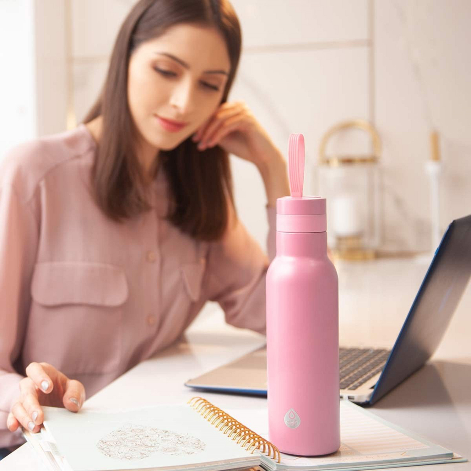 Dafi - Easy Insulated Bottle - Pink 490 ml