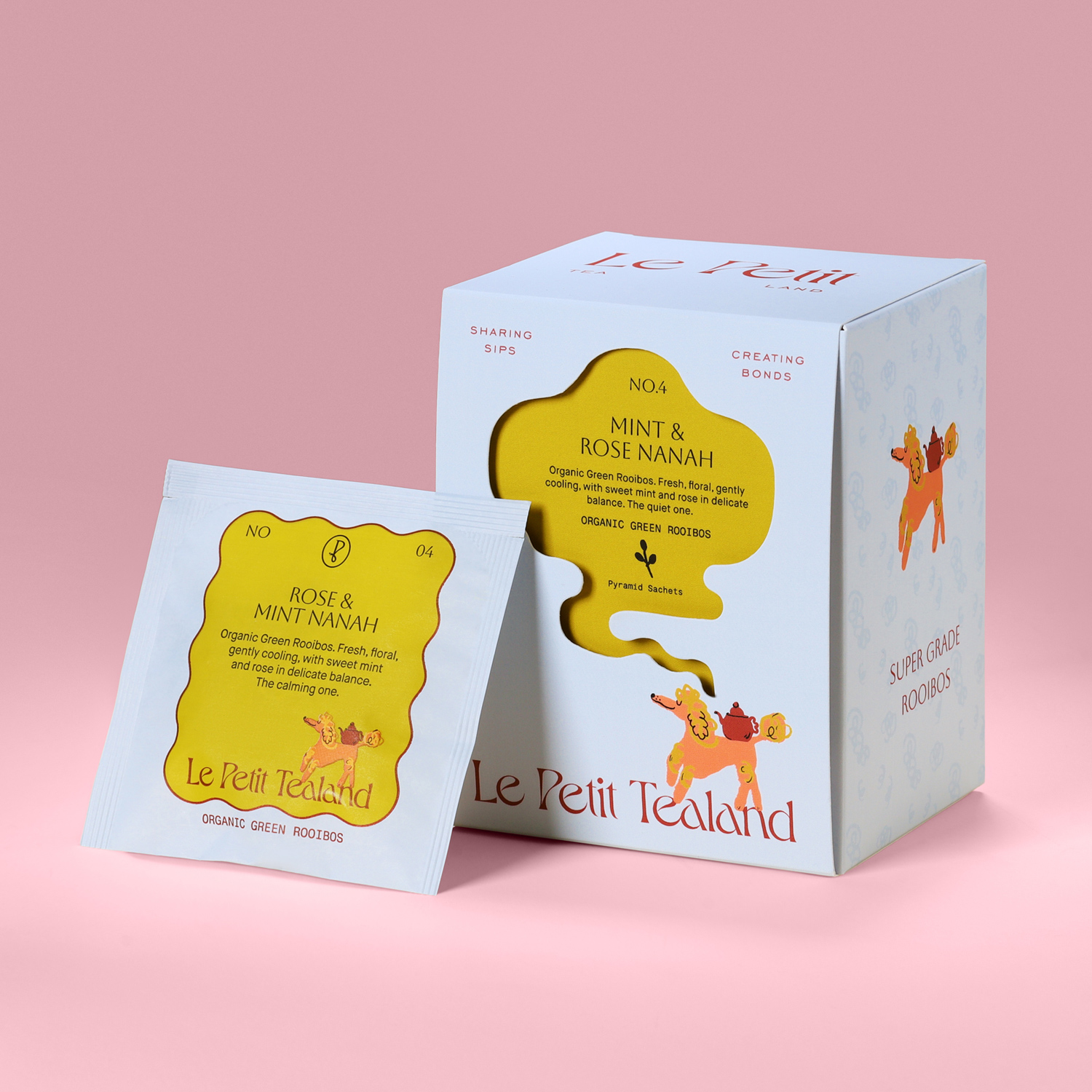 Le Petit Tealand - herbatka rooibos o smaku miętowo-truskawkowym z miętą Nana i płatkami róży EKO 36 g