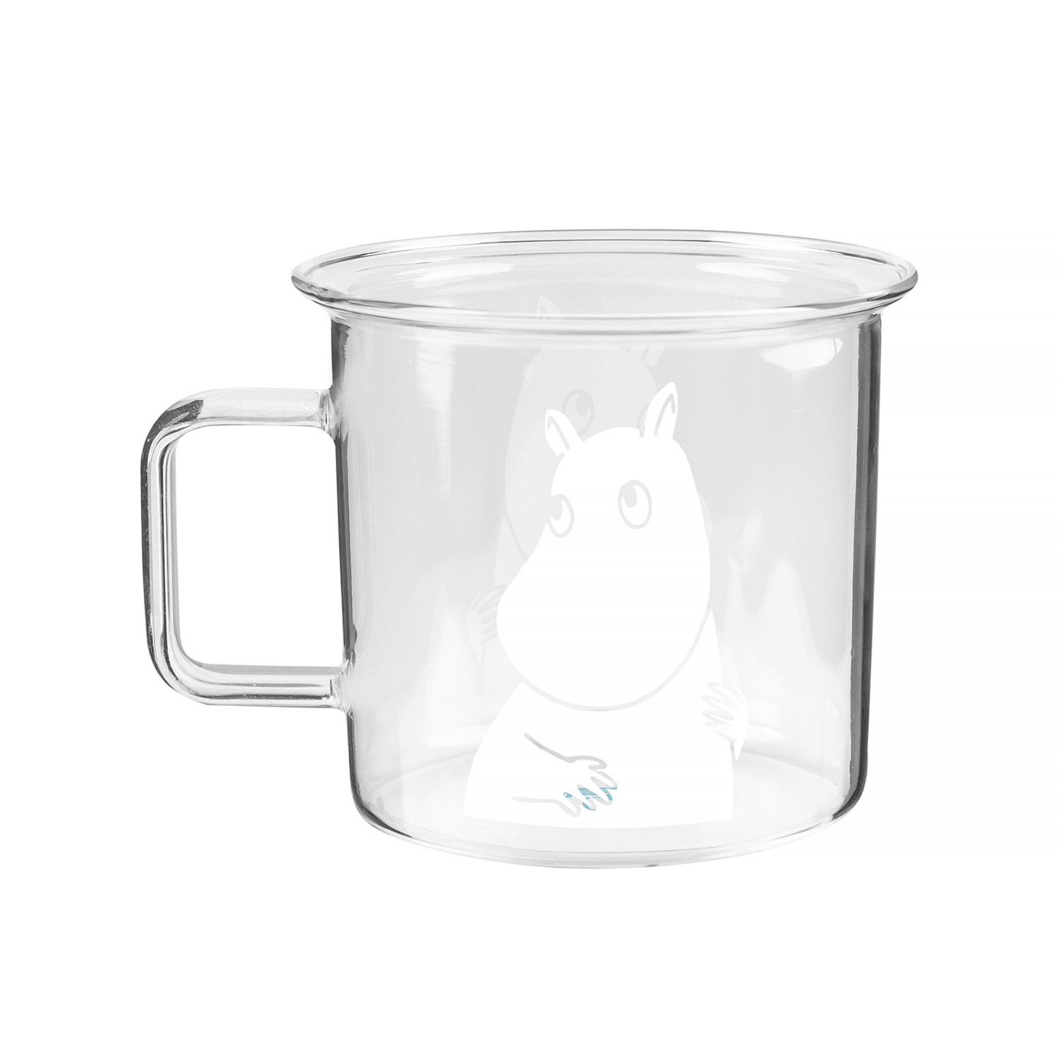 Moomin - Moomin Glass Mug 350ml Transparent with White Print