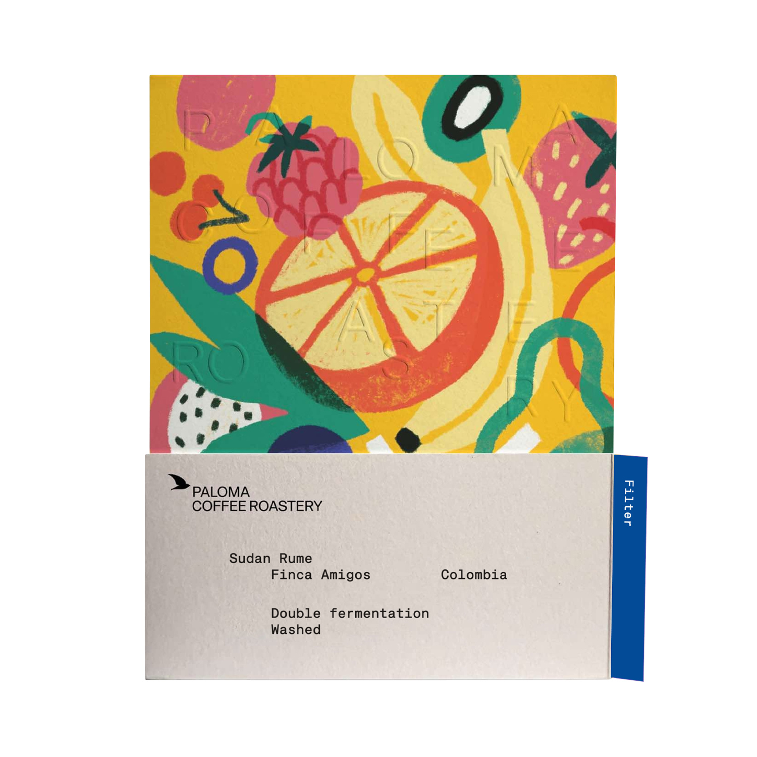 Paloma - kawa ziarnista Kolumbia Sudan Rume Finca Amigos Double Fermentation Washed Filter 200 g