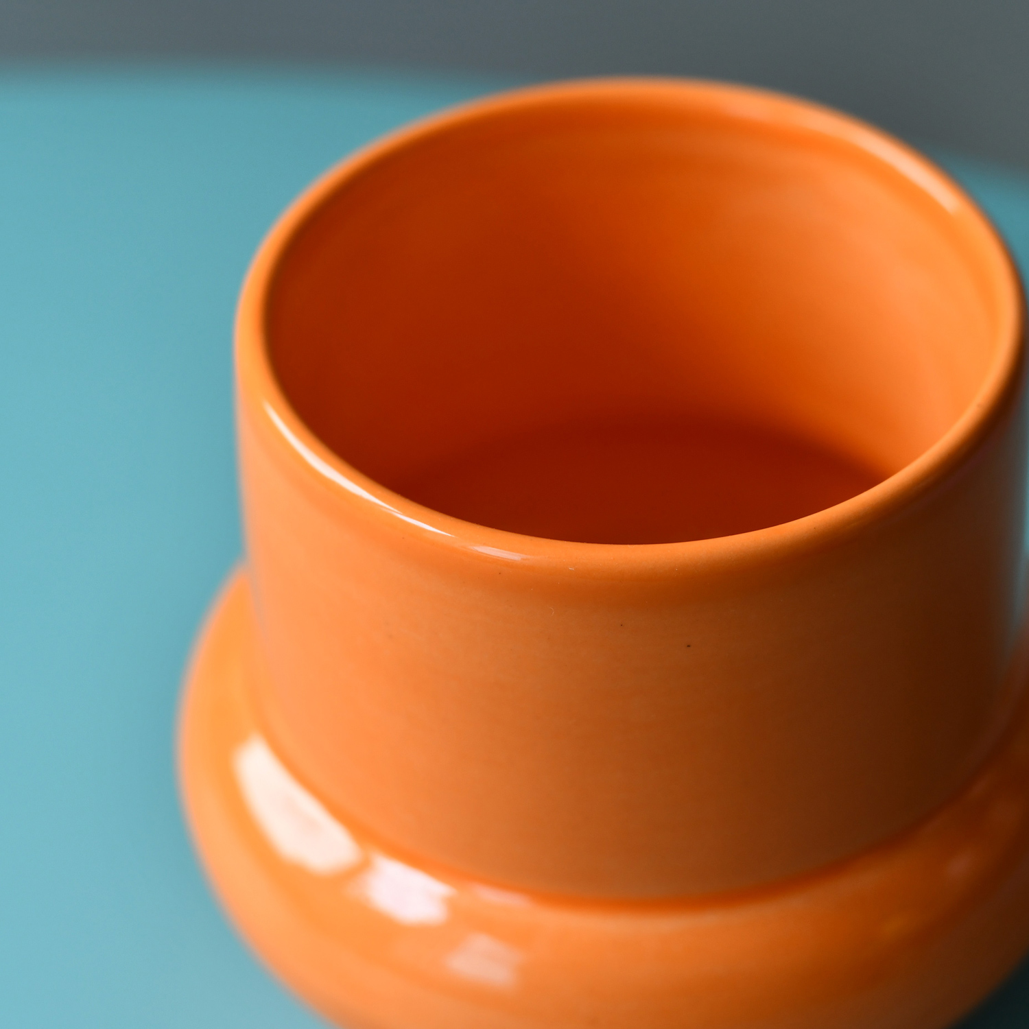 NOT.BAD - kubek ceramiczny BAD IDEA wypukły pomarańczowy 350 ml
