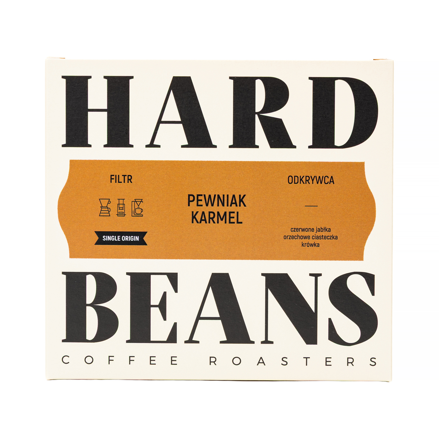 Hard Beans - kawa ziarnista Brazylia Pewniak Karmel Filter 250 g