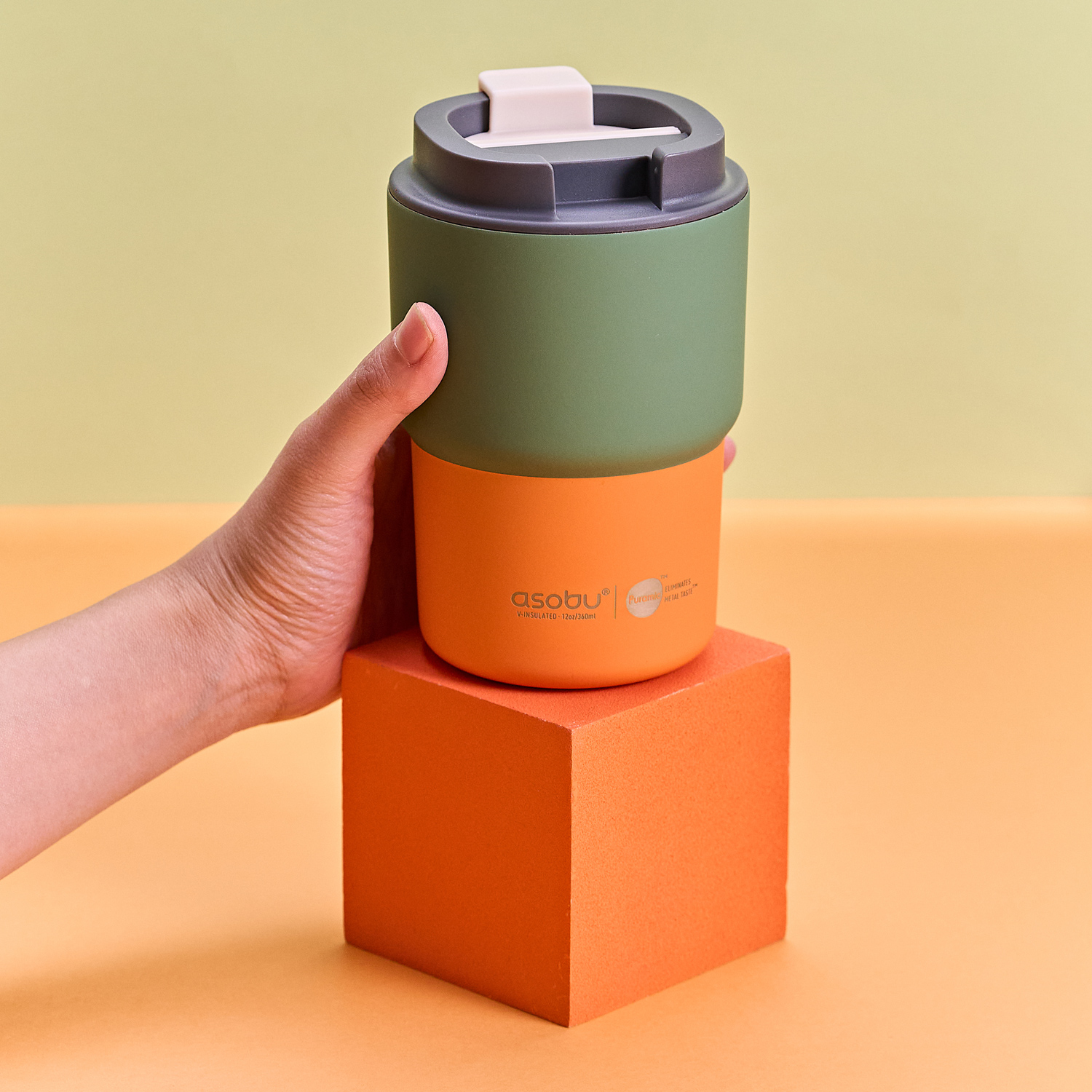 Asobu - Mini Pick Me Up Pastel Green - 360 ml Travel Mug