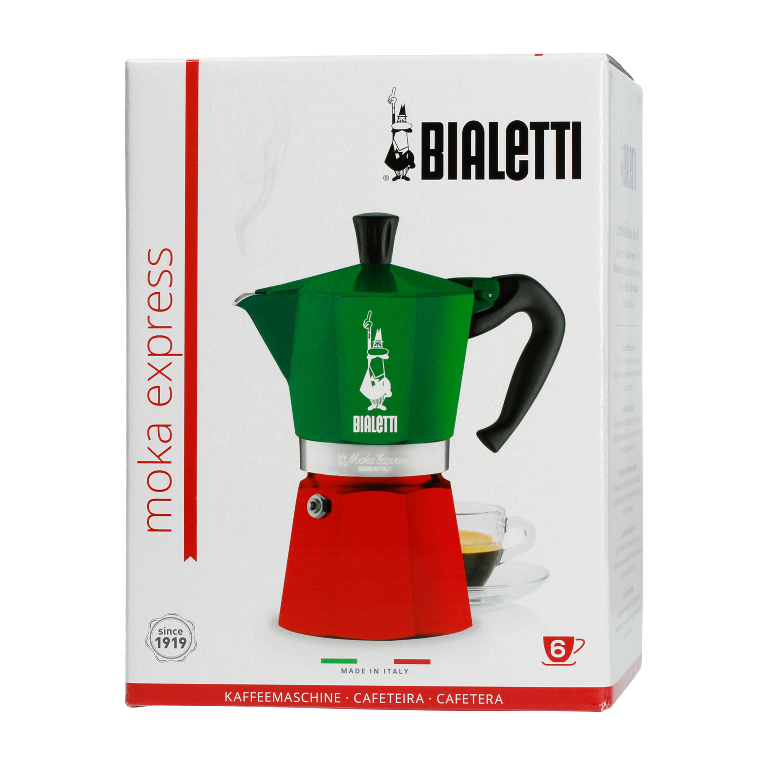 Bialetti Moka Express 6tz Italia