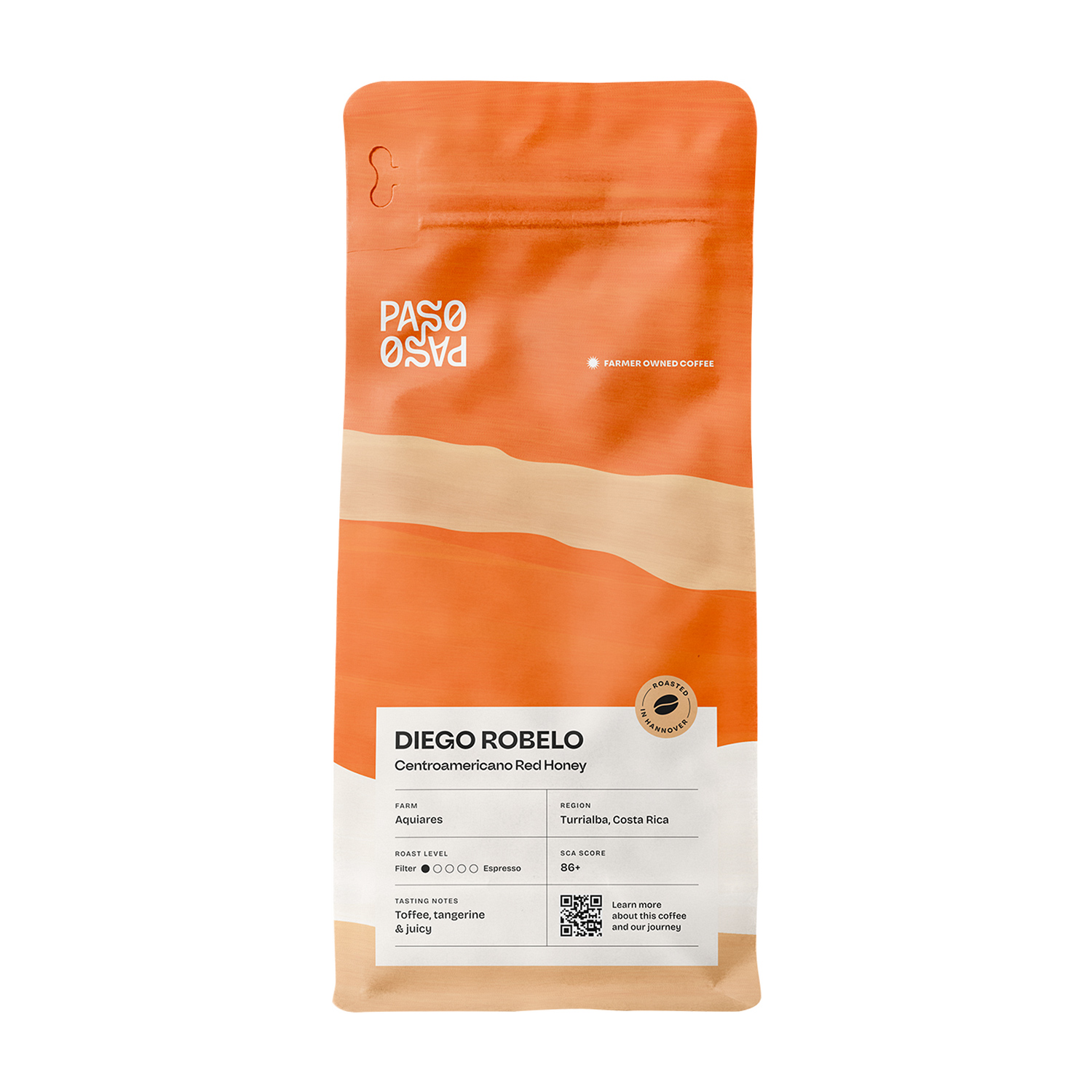 Paso Paso - Kostaryka Diego Robelo Centroamericano Red Honey Filter 250g