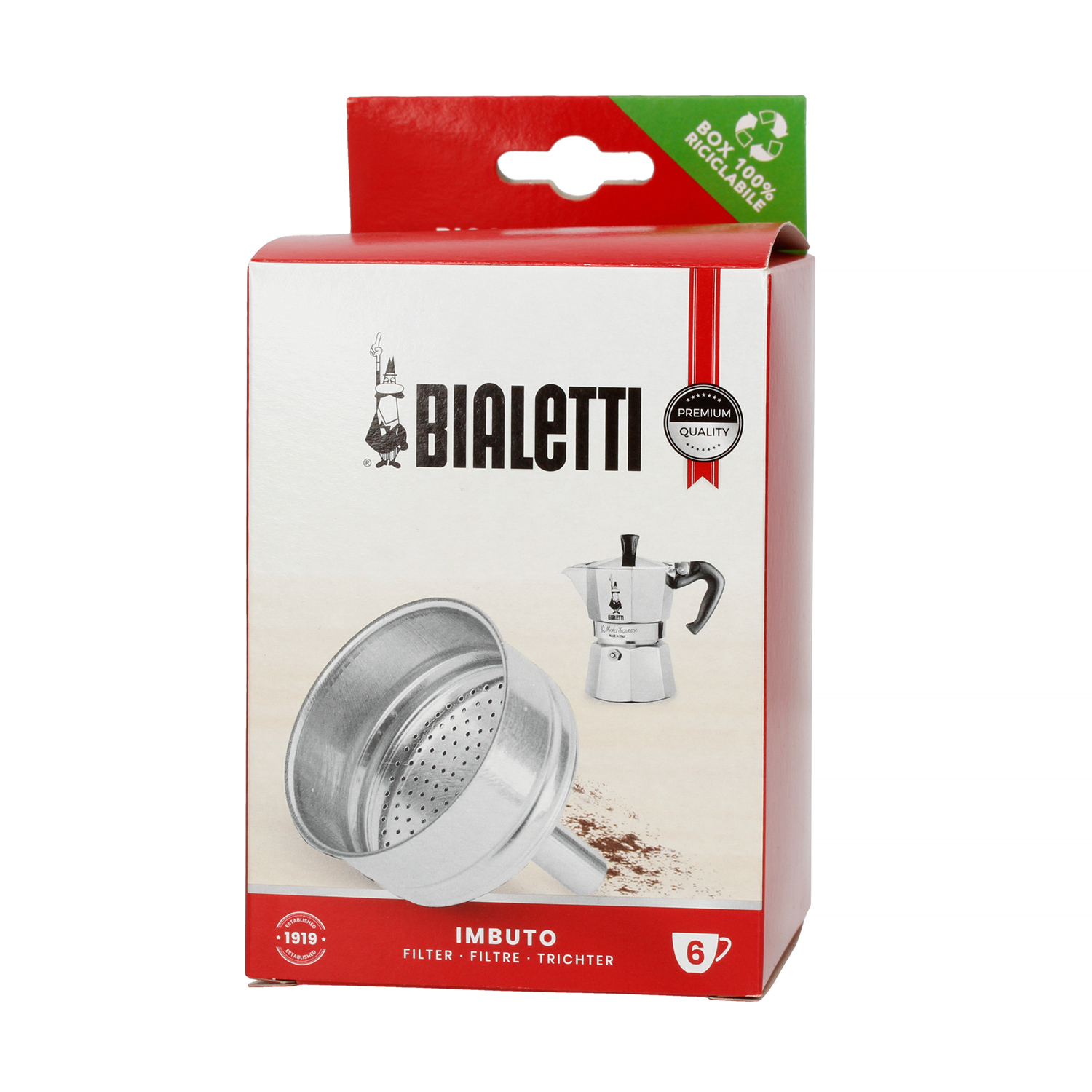 Bialetti Spare funnel for aluminium espresso makers 6tz